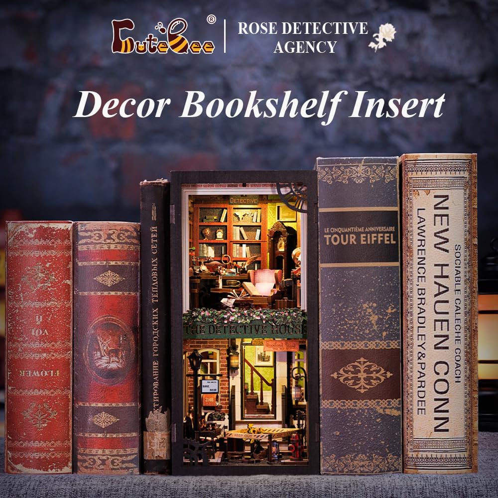Rolife Cutebee HYUKBI DIY Booknook Dollhouse Kit 3D Wooden Puzzle