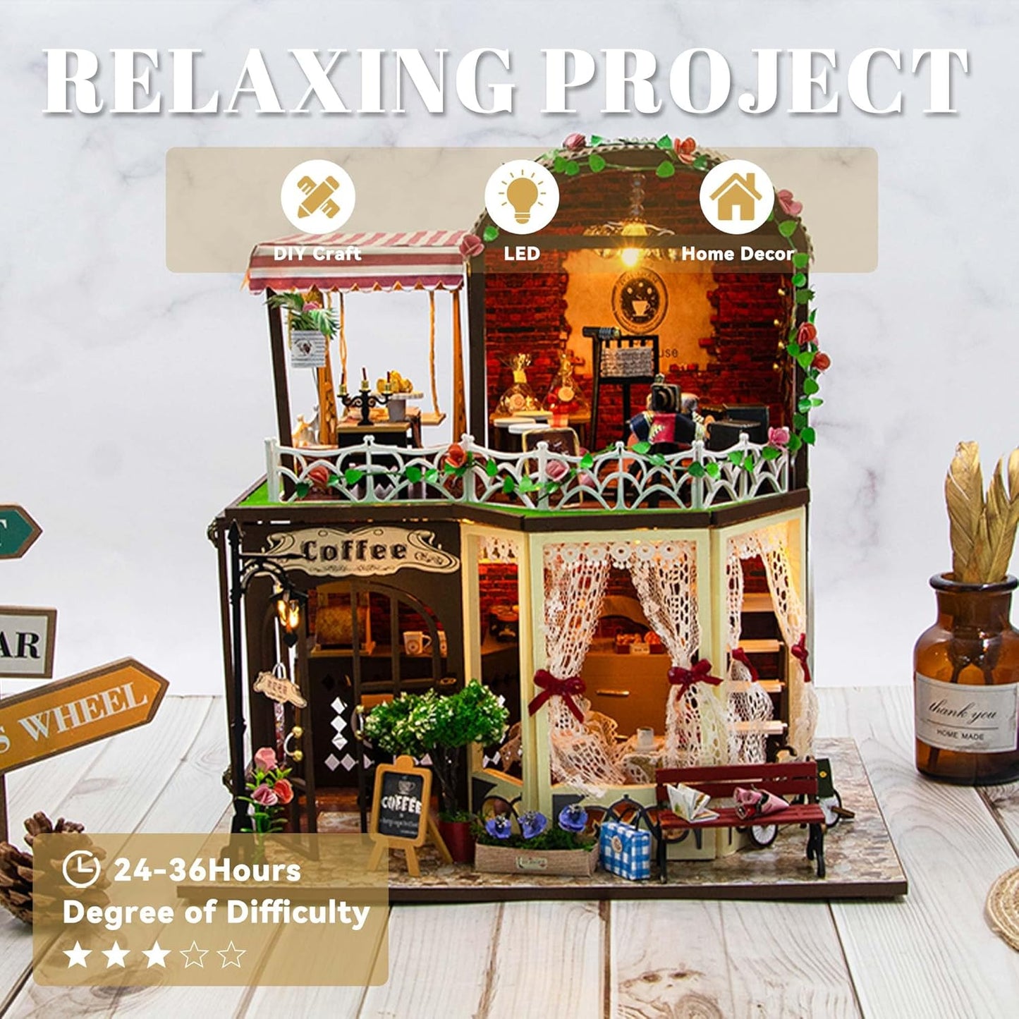 Building block, 1000pcs jigsaw puzzle, 2025 new puzzle, Adult Puzzle, Cartoon Puzzle, jigsaw puzzles,, puzzle 2000, DIY Miniature Dollhouse, Rolife, Cutebee, HYUKBI, DIY Booknook, Bookend, Dollhouse Kit, 3D Wooden Puzzle, Micro Building Blocks Set, Christmas Holiday gift