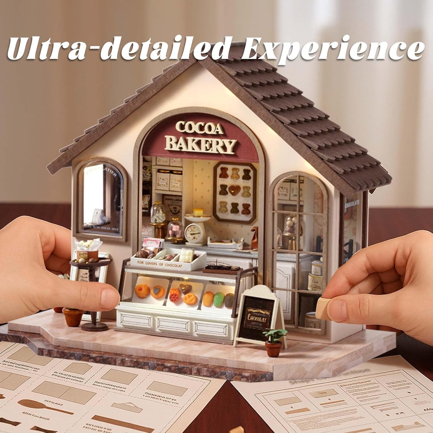 DIY Miniature Dollhouse
Rolife Cutebee HYUKBI DIY Booknook Dollhouse Kit 3D Wooden Puzzle
Micro Building Blocks Set