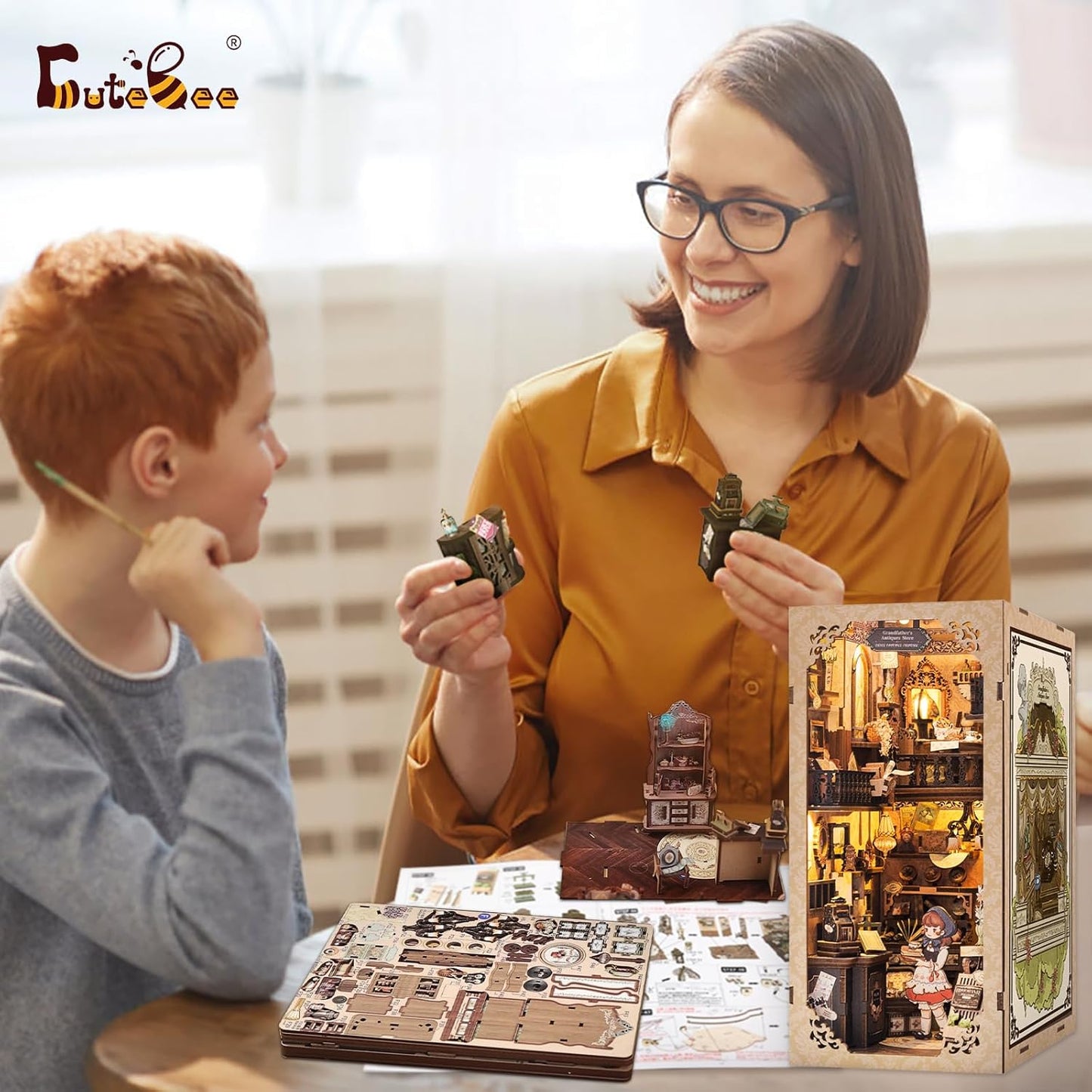 Rolife Cutebee HYUKBI DIY Booknook Dollhouse Kit 3D Wooden Puzzle