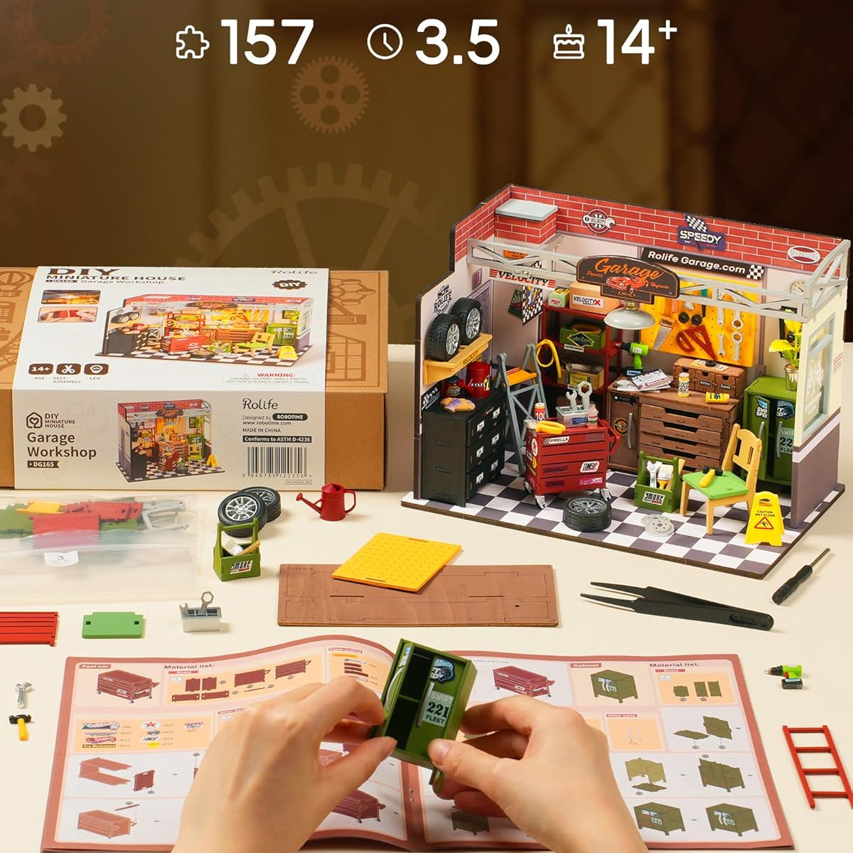 HYUKBI DIY Miniature House Kit with LED Light
