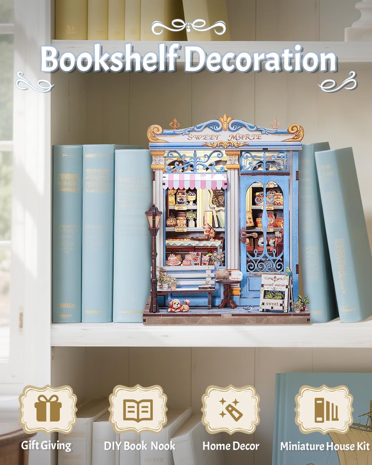 HYUKBI DIY Booknook Dollhouse Kit
