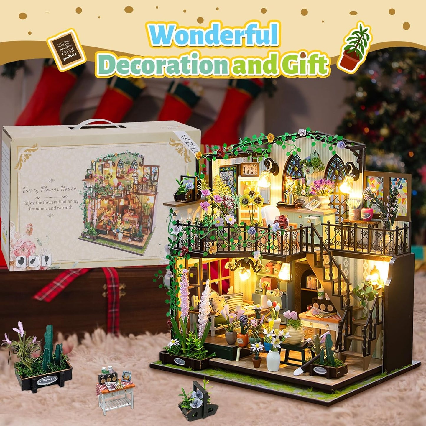 HYUKBI DIY Booknook Dollhouse Kit