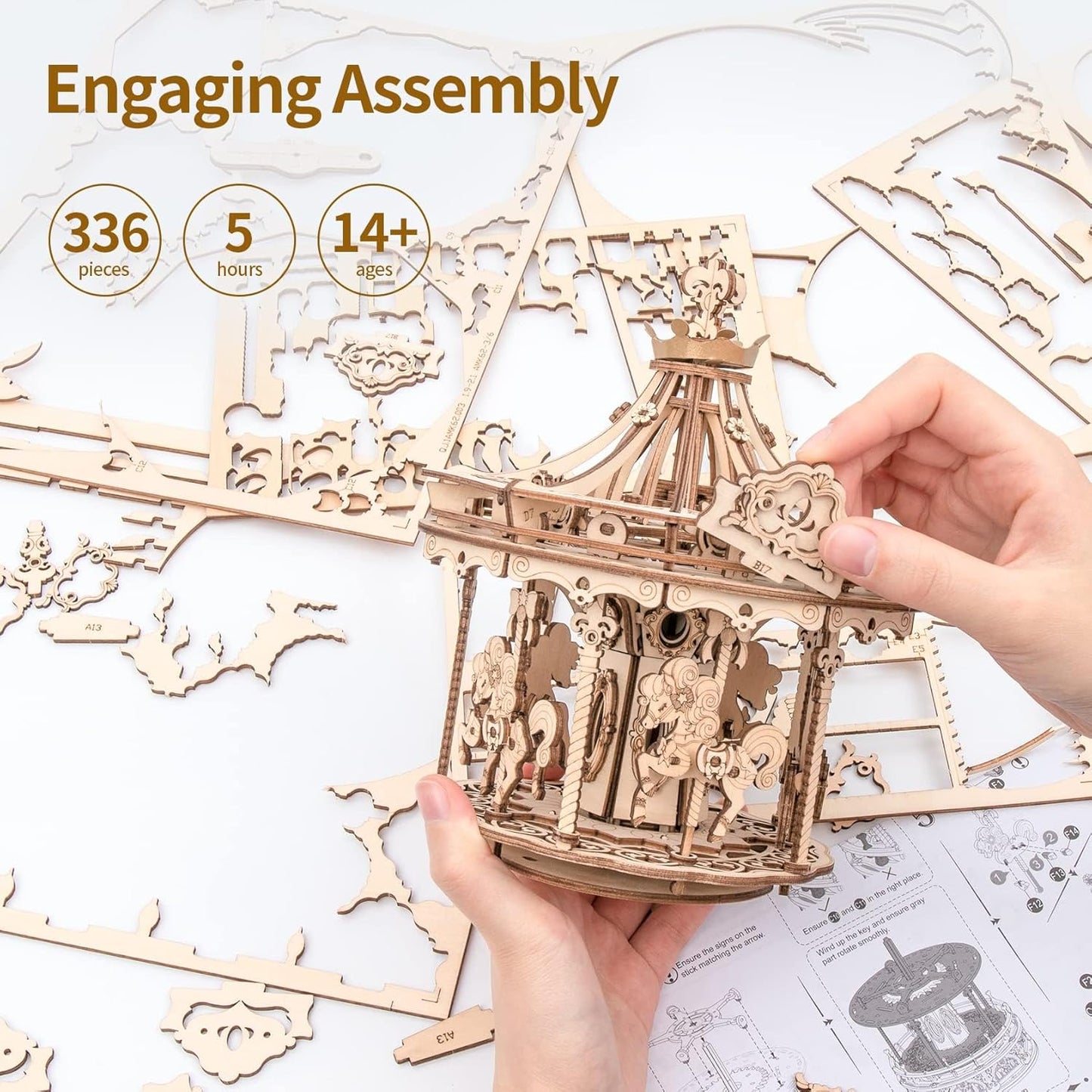 3D Wooden Puzzles Music Box