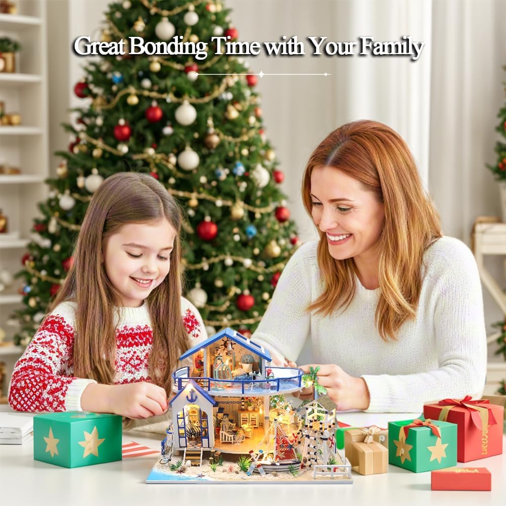 HYUKBI DIY Miniature House Kit with LED Light