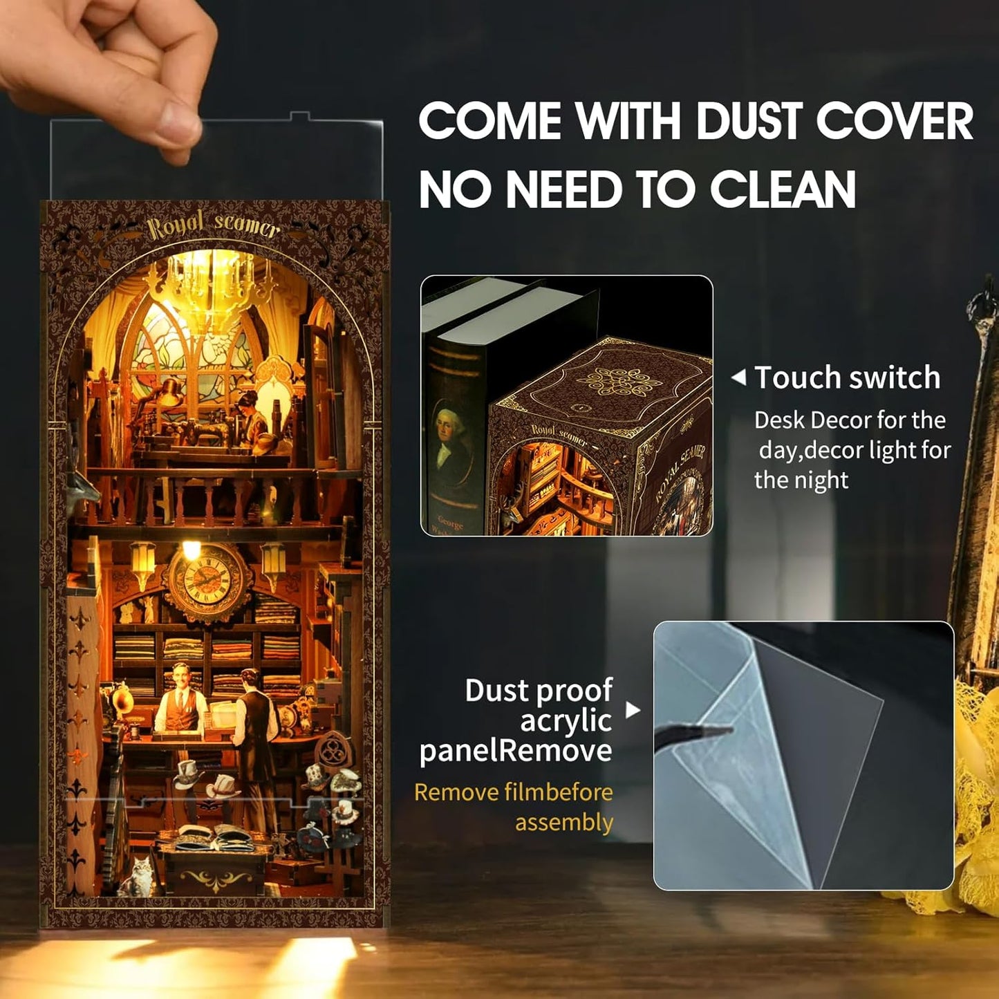 HYUKBI DIY Booknook Dollhouse Kit