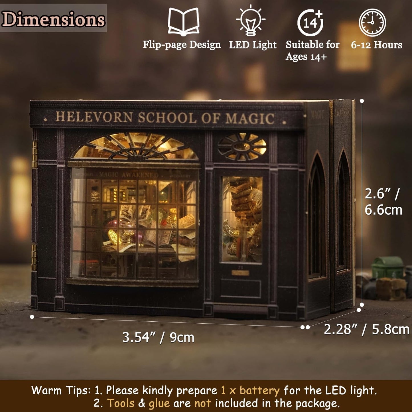 HYUKBI DIY Miniature House Kit with LED Light