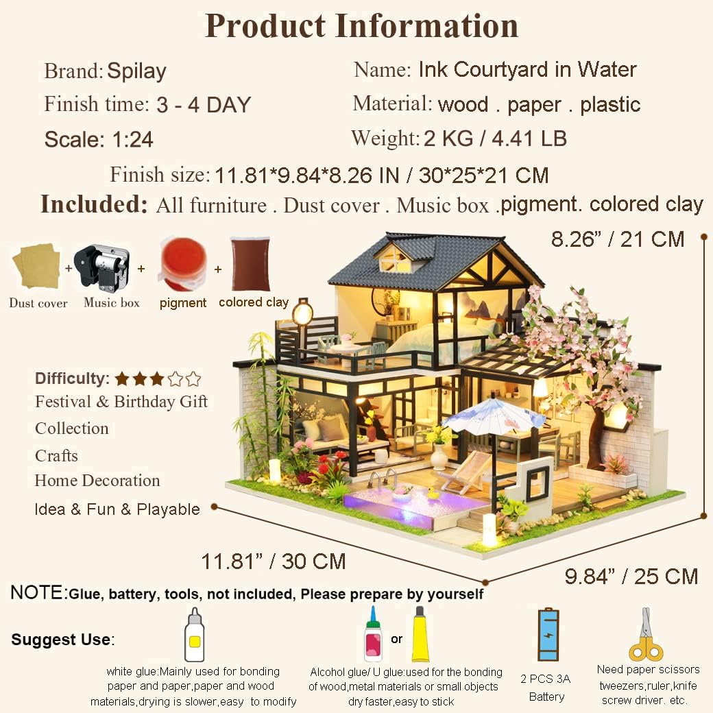 HYUKBI DIY Booknook Dollhouse Kit