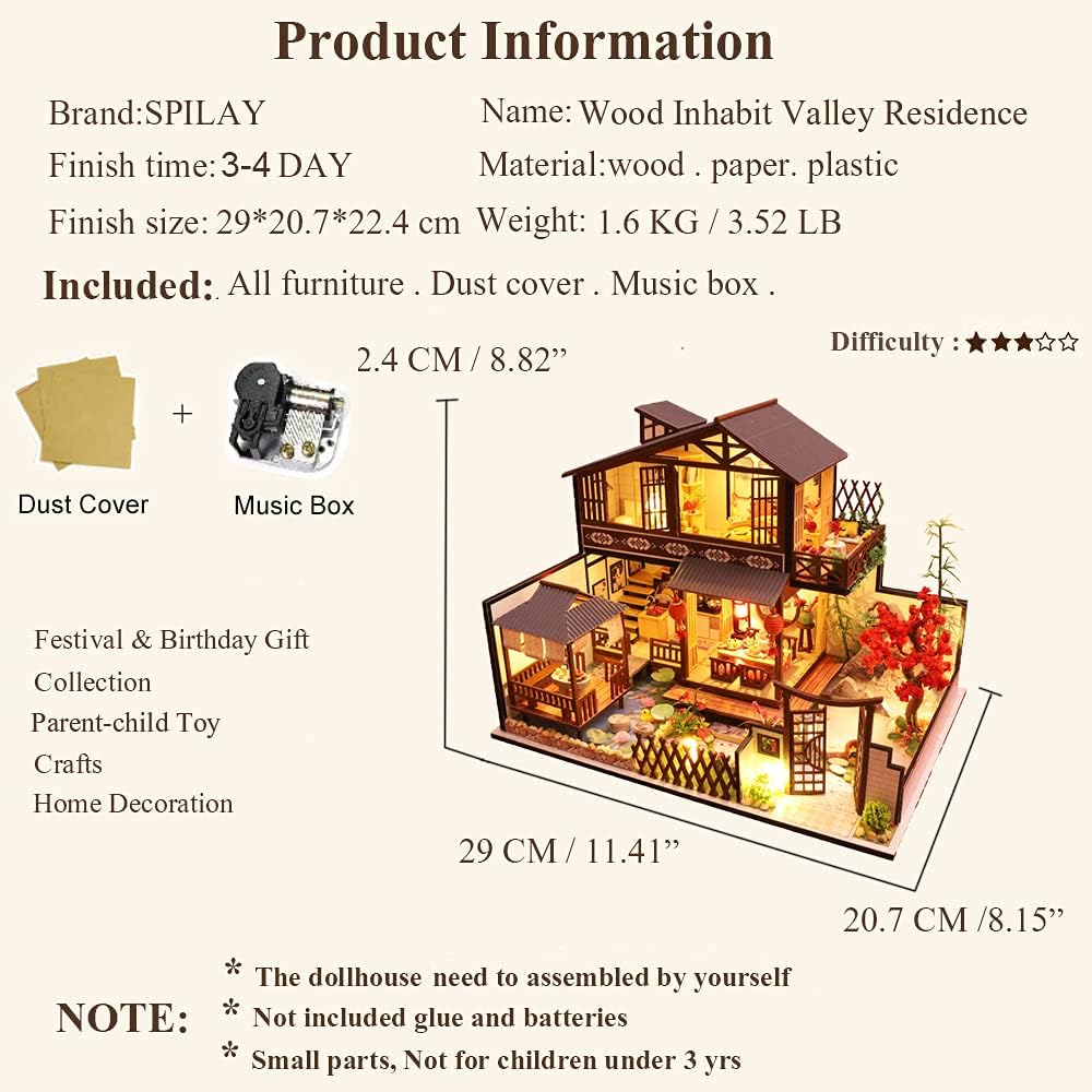 HYUKBI DIY Booknook Dollhouse Kit