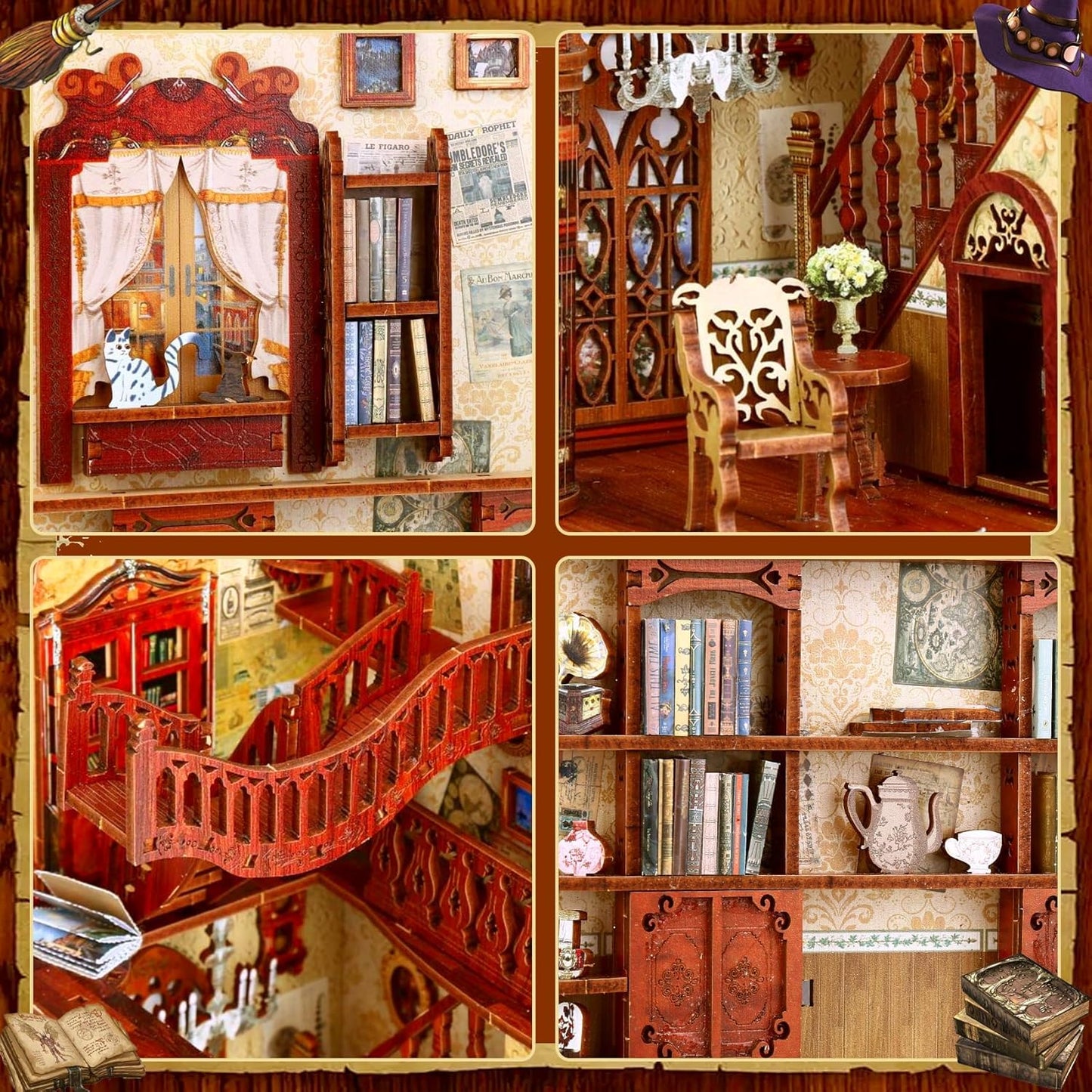 HYUKBI DIY Booknook Dollhouse Kit