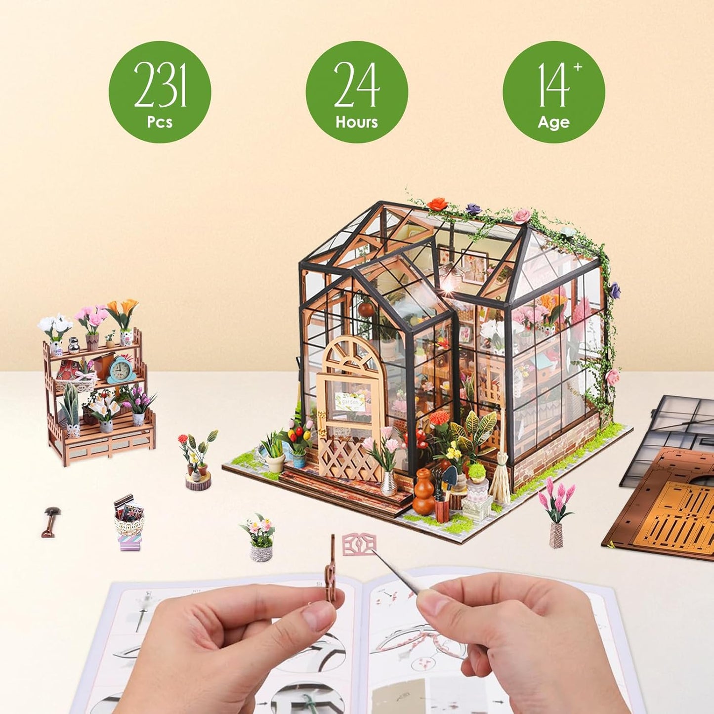 HYUKBI DIY Booknook Dollhouse Kit