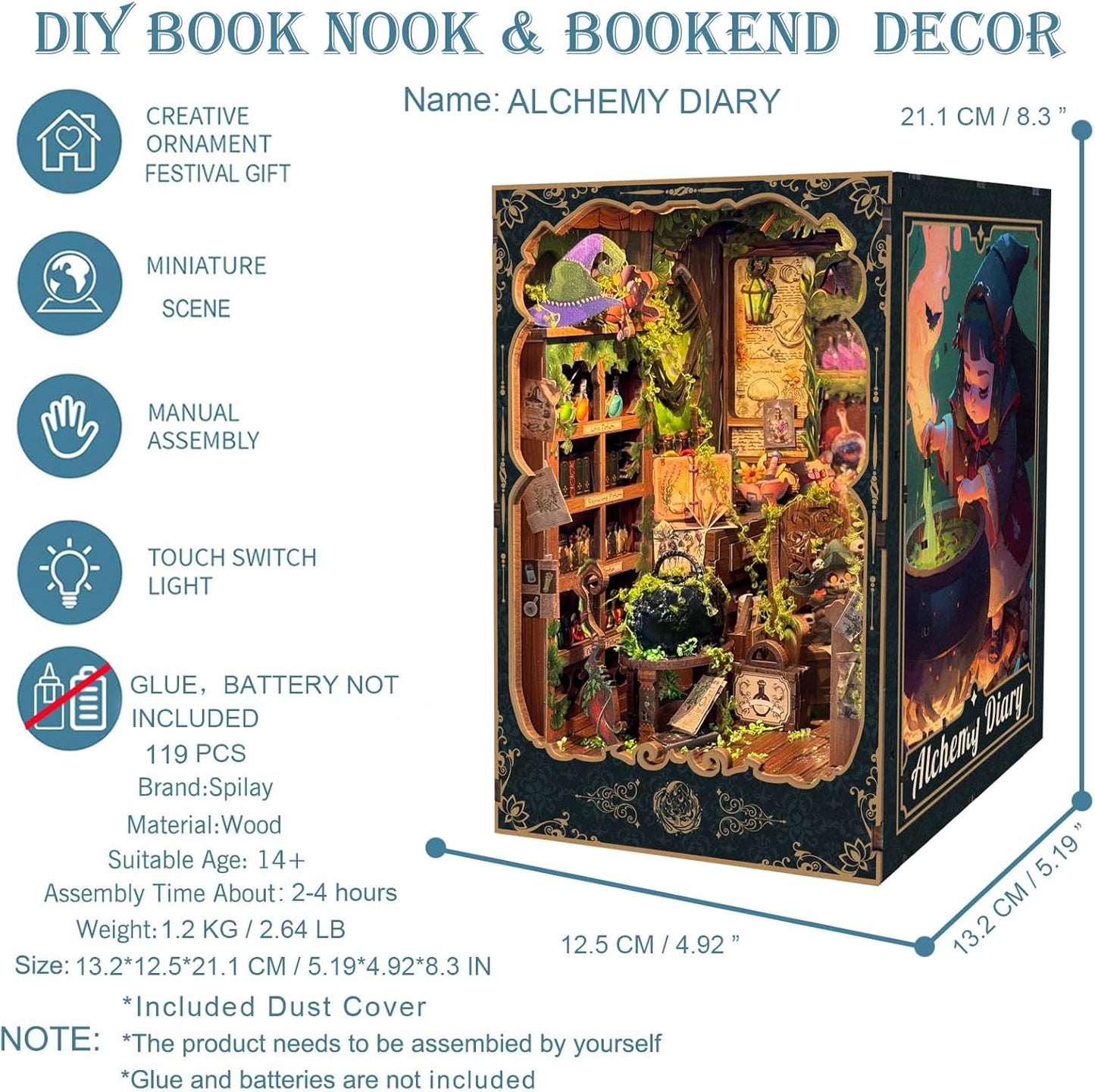 DIY Miniature Dollhouse
Rolife Cutebee HYUKBI DIY Booknook Dollhouse Kit 3D Wooden Puzzle