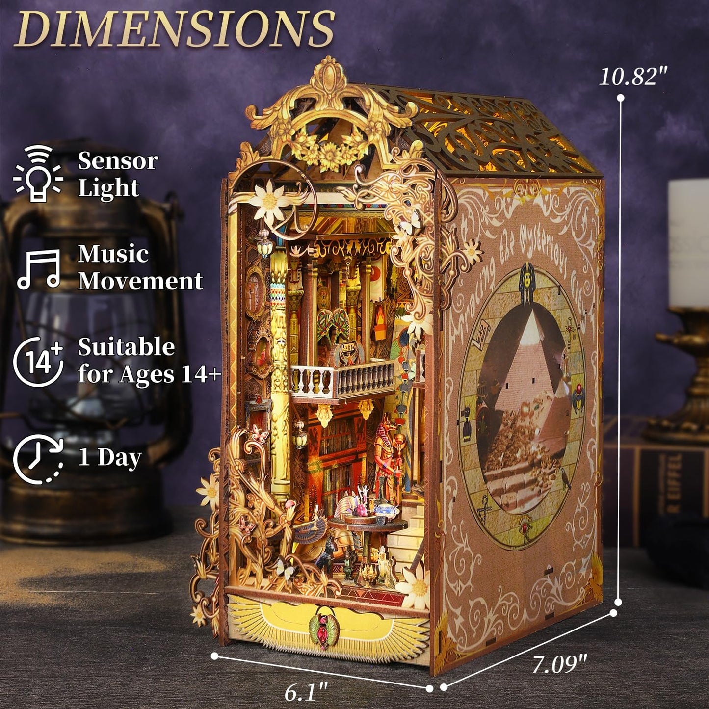HYUKBI DIY Booknook Dollhouse Kit v