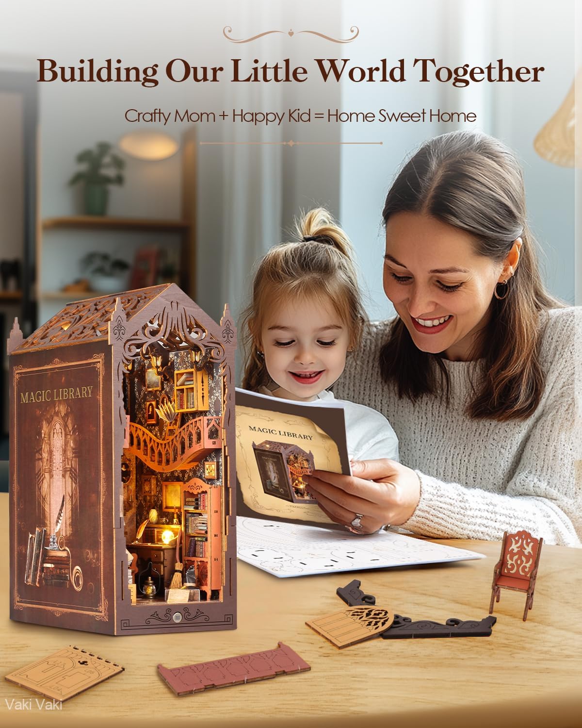 HYUKBI DIY Booknook Dollhouse Kit
