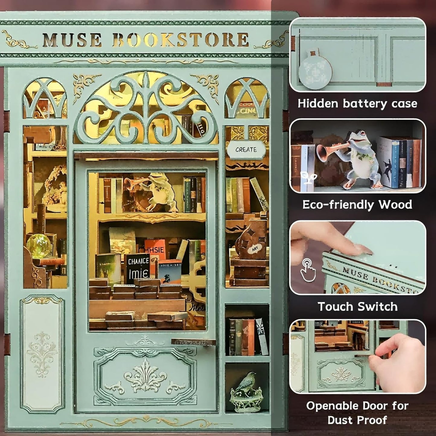 DIY Miniature Dollhouse
Rolife Cutebee HYUKBI DIY Booknook Dollhouse Kit 3D Wooden Puzzle
Micro Building Blocks Set
