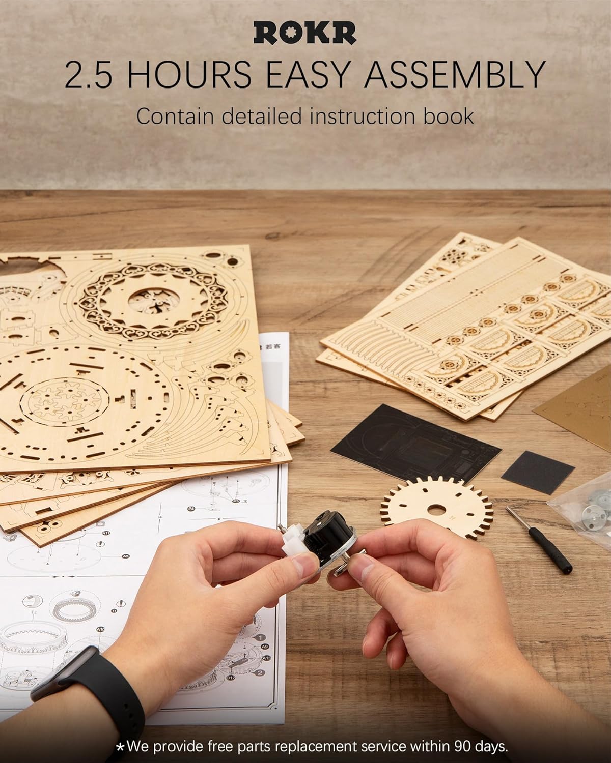 DIY 3D Wooden Puzzles - Starry Night Music Box Kit