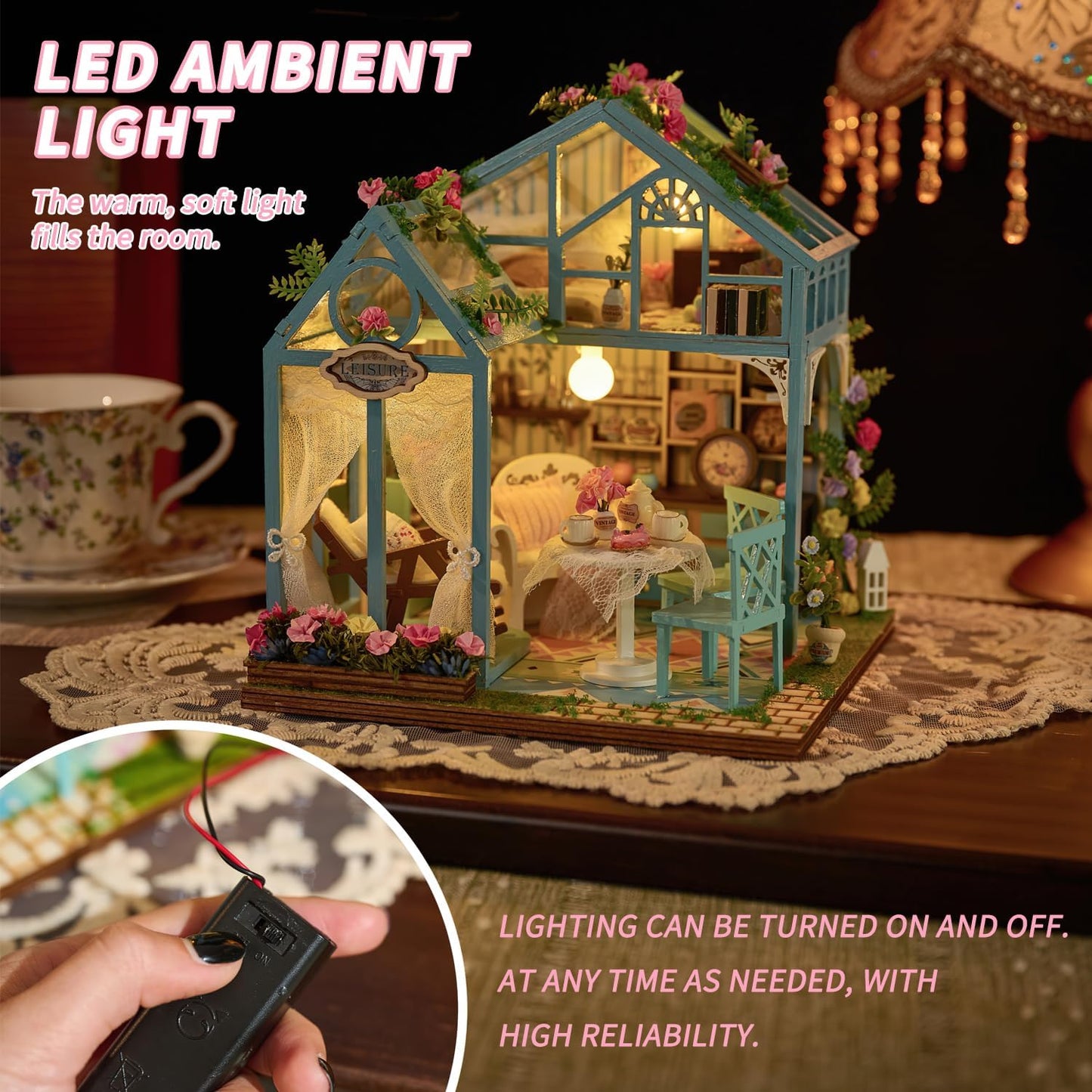 Rolife Cutebee HYUKBI DIY Booknook Dollhouse Kit 3D Wooden Puzzle