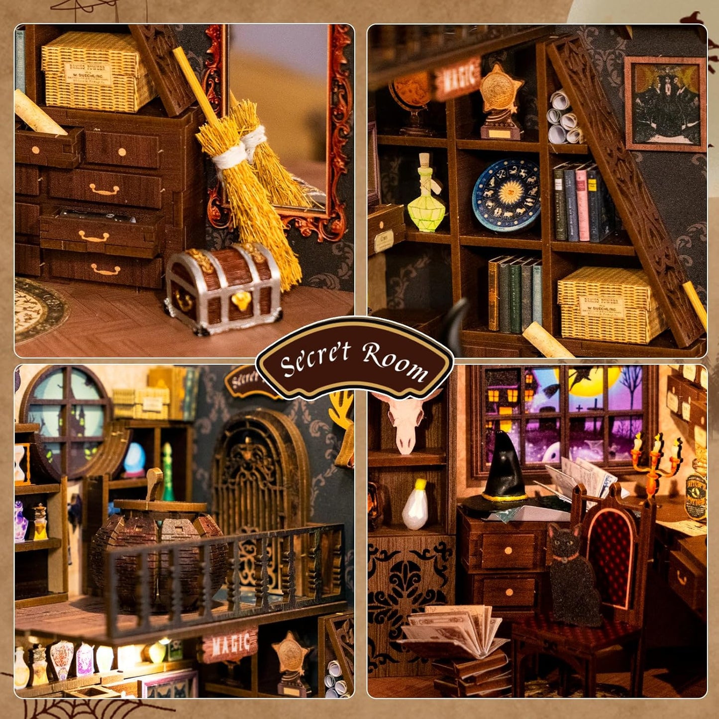 Rolife Cutebee HYUKBI DIY Booknook Dollhouse Kit 3D Wooden Puzzle