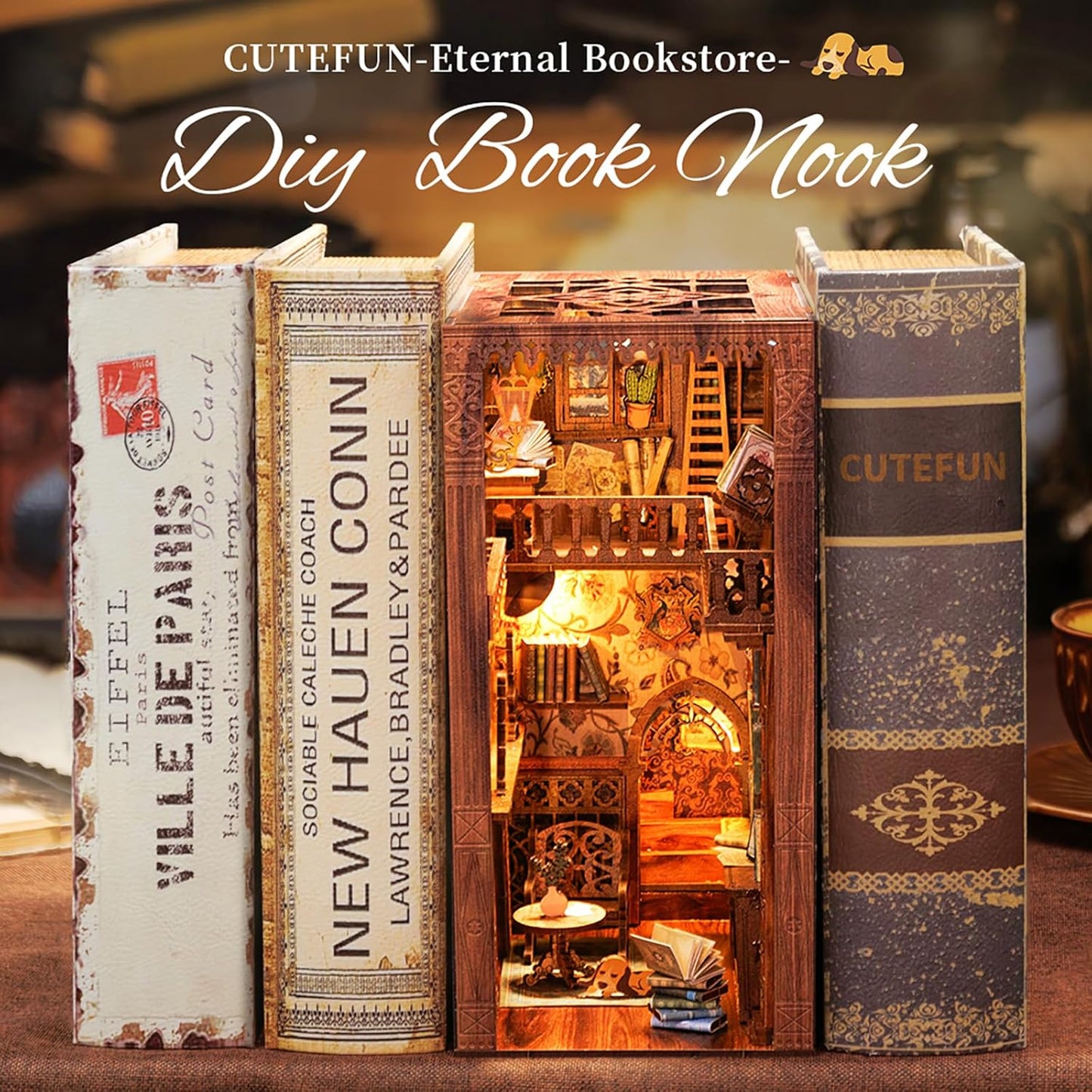 HYUKBI DIY Booknook Dollhouse Kit