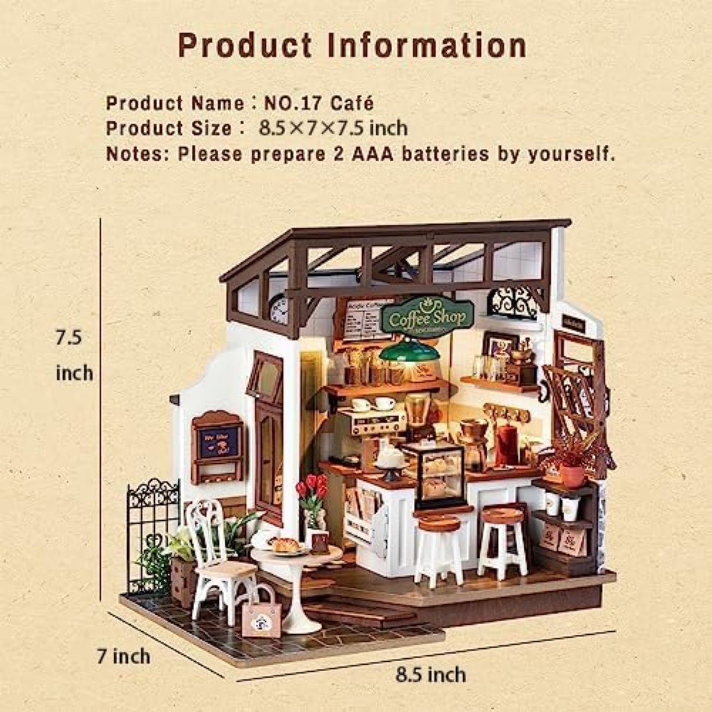 DIY Miniature Dollhouse Kits with LED