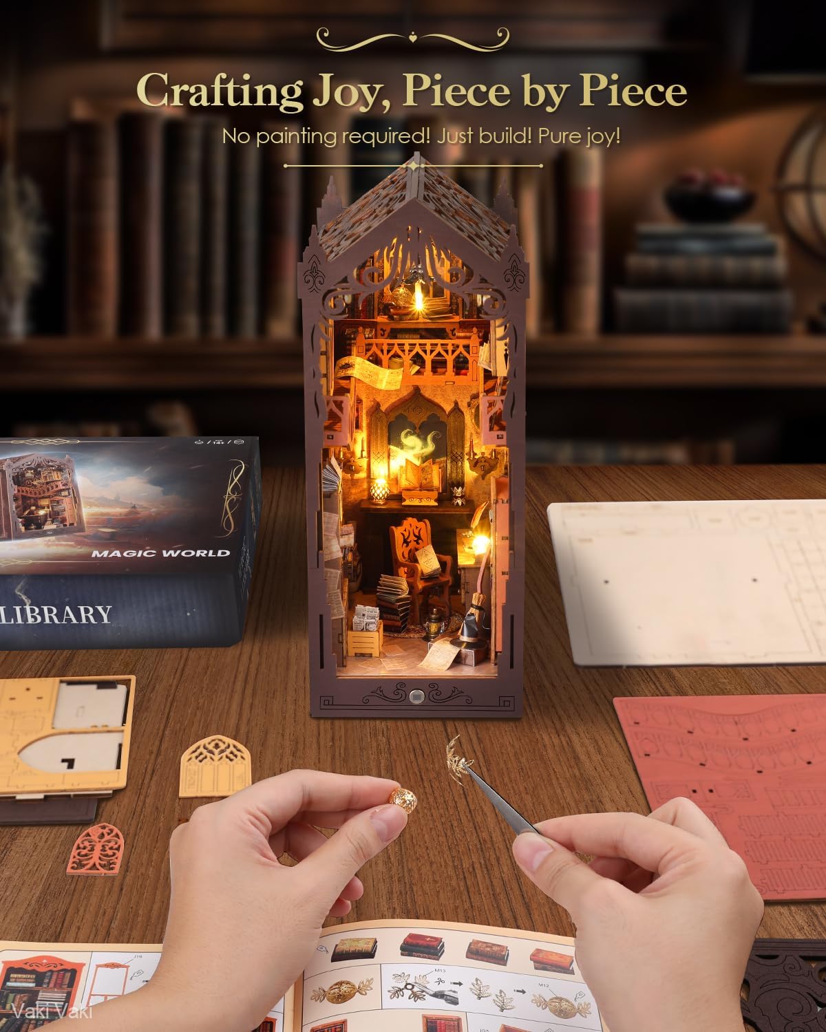 HYUKBI DIY Booknook Dollhouse Kit