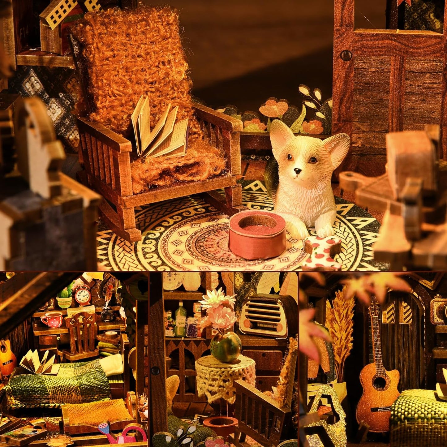 DIY Miniature Dollhouse
Rolife Cutebee HYUKBI DIY Booknook Dollhouse Kit 3D Wooden Puzzle