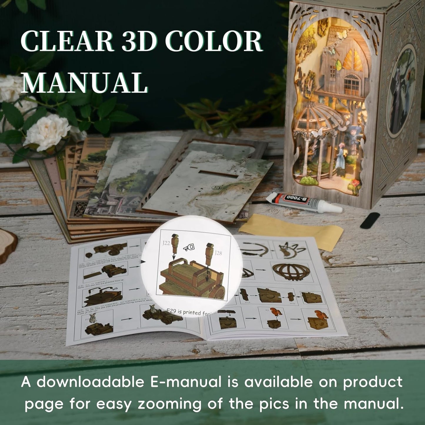 HYUKBI DIY Booknook Dollhouse Kit
