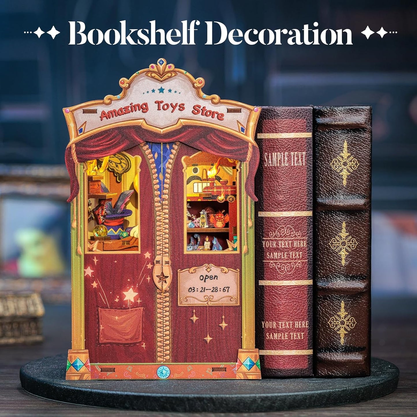 Rolife Cutebee HYUKBI DIY Booknook Dollhouse Kit 3D Wooden Puzzle