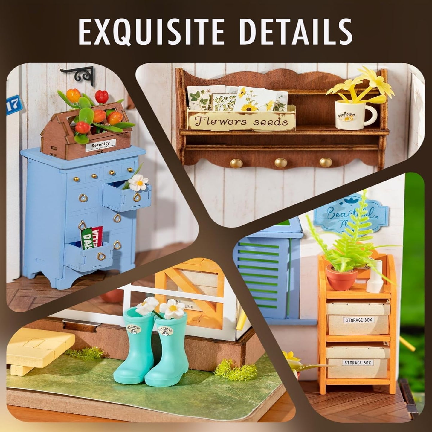 DIY Miniature House Kit with LED Light