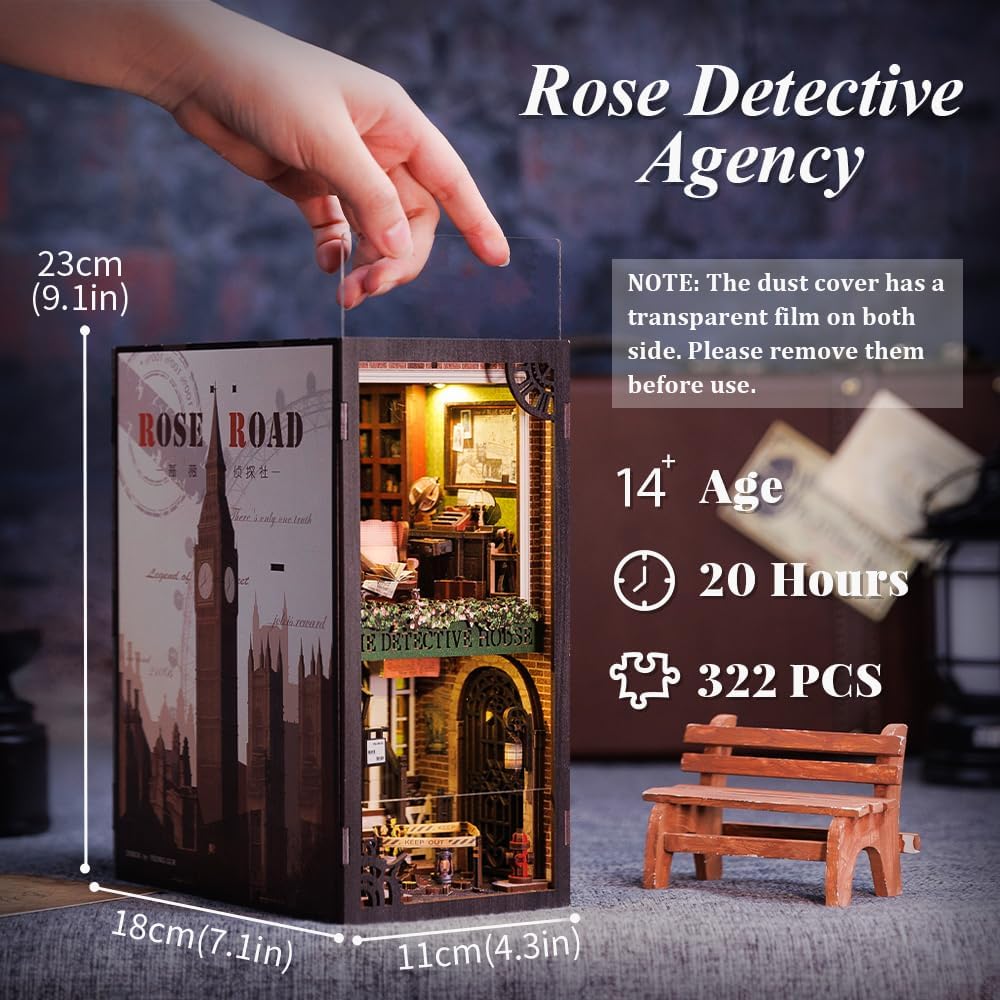 Rolife Cutebee HYUKBI DIY Booknook Dollhouse Kit 3D Wooden Puzzle