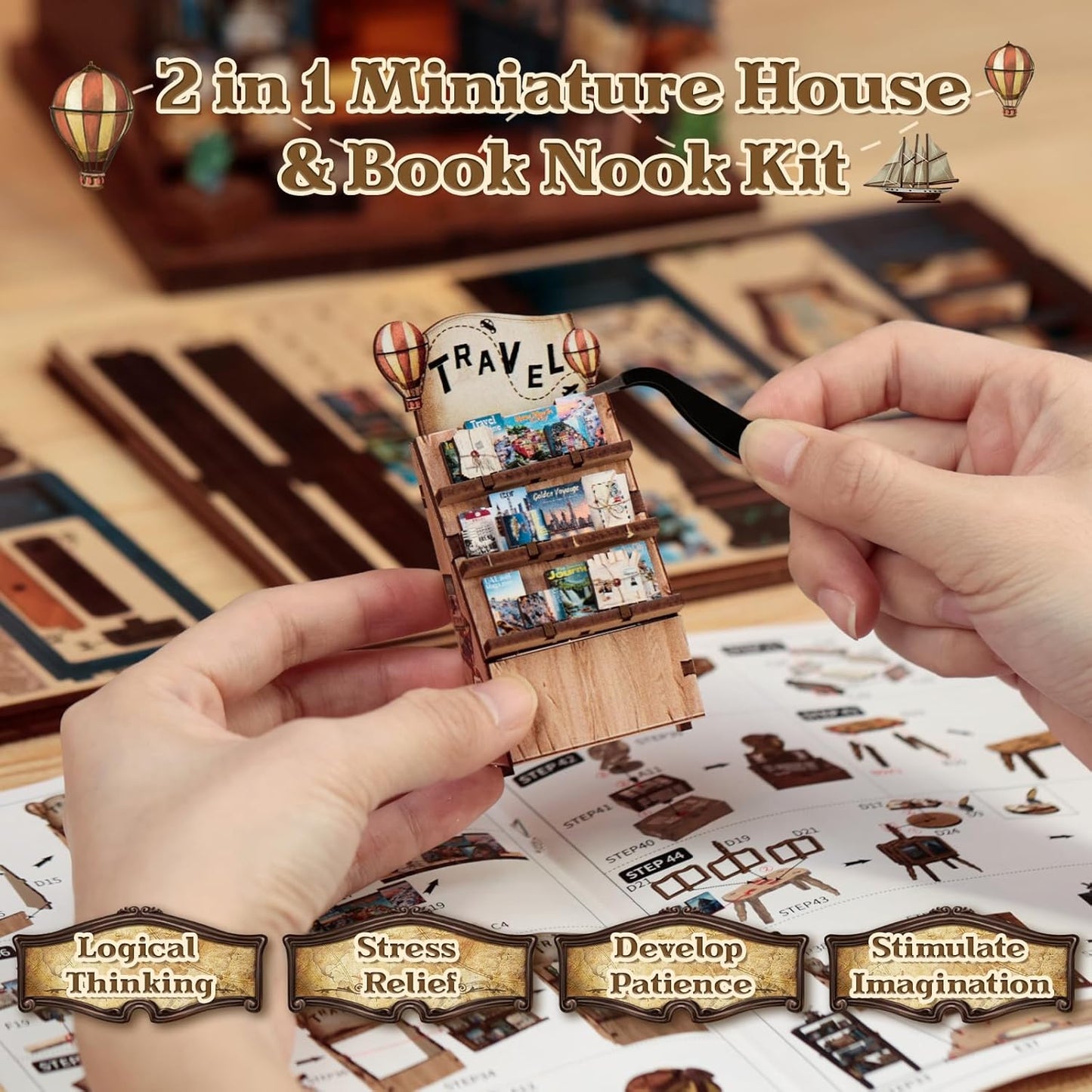 Rolife Cutebee HYUKBI DIY Booknook Dollhouse Kit