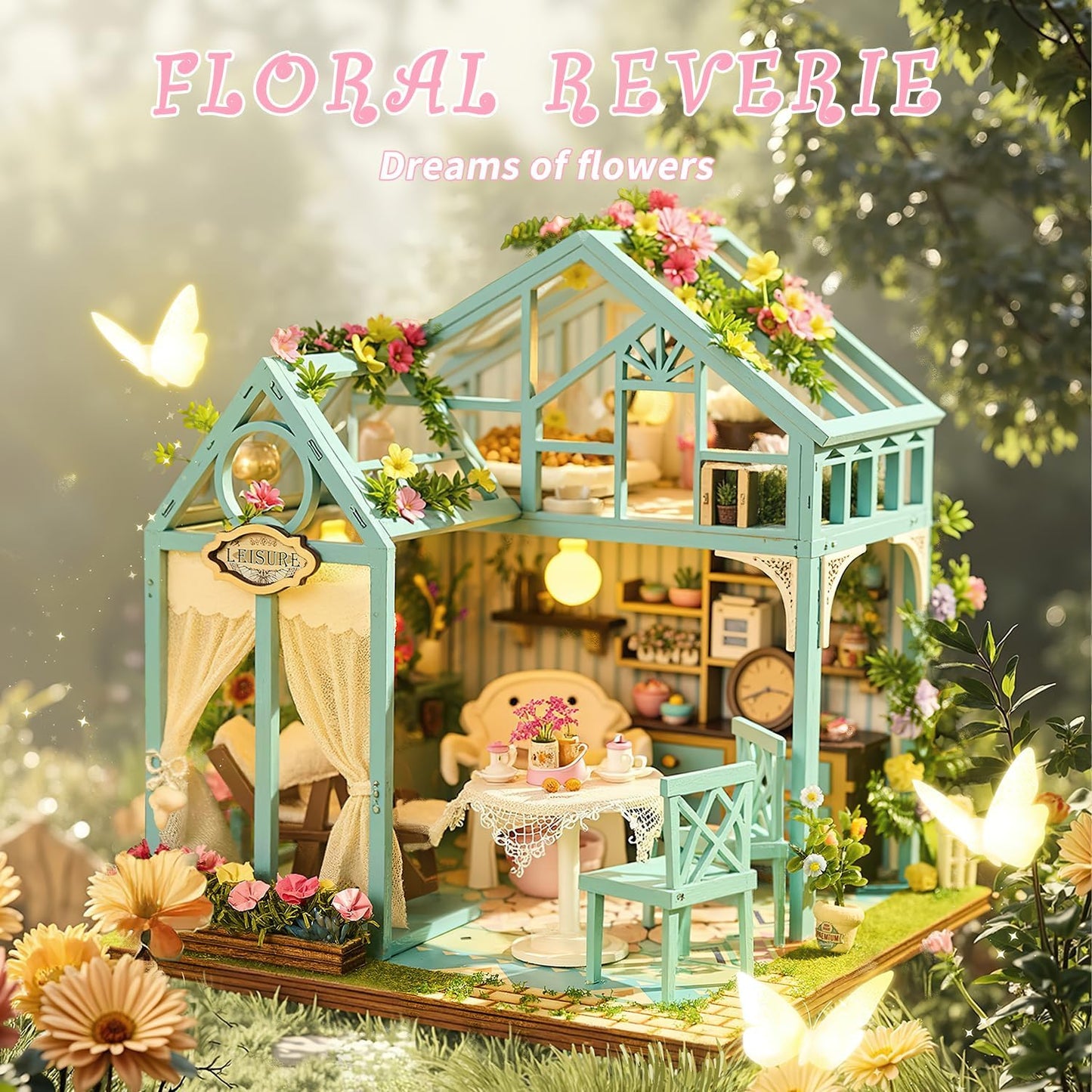 Rolife Cutebee HYUKBI DIY Booknook Dollhouse Kit 3D Wooden Puzzle