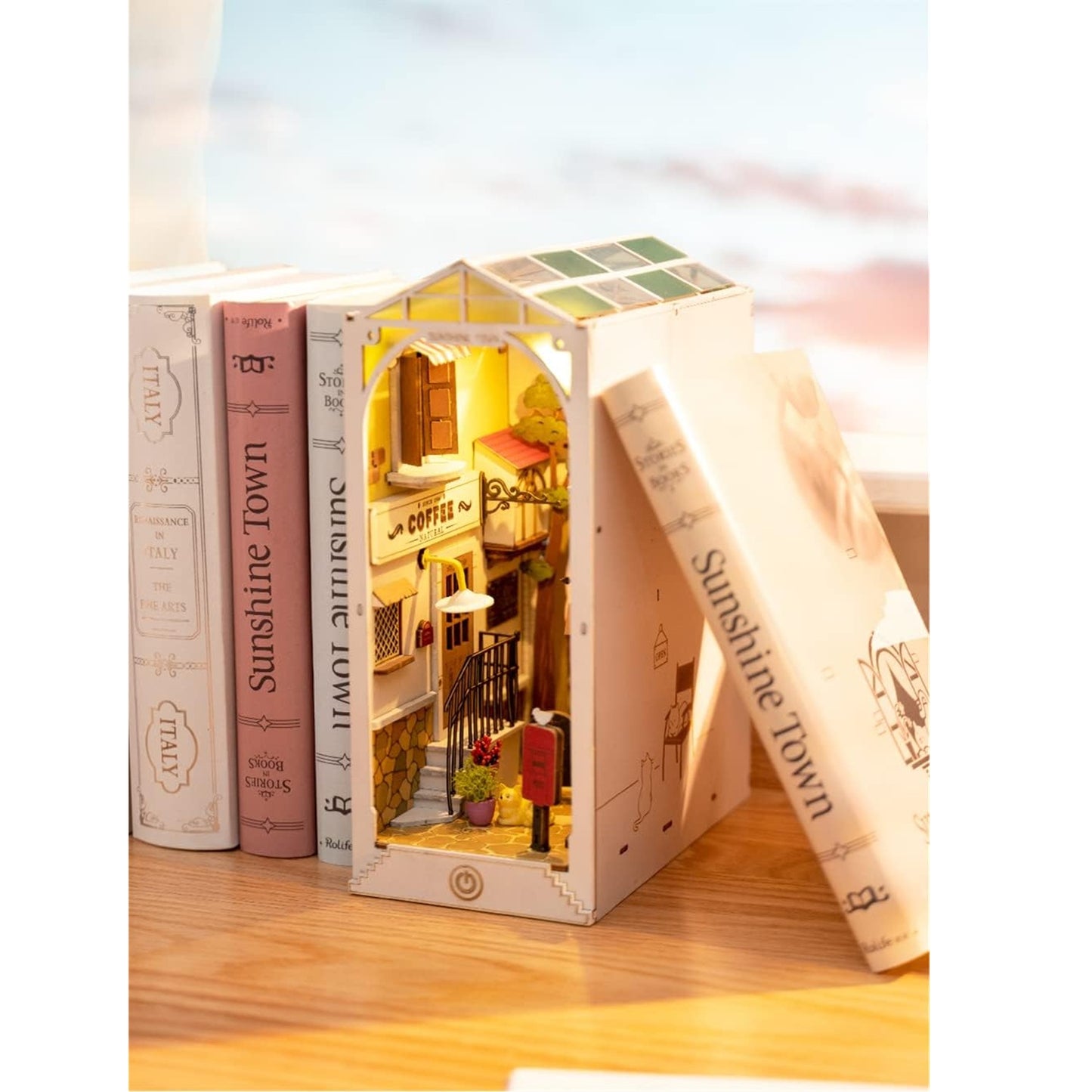Book Nook Kit DIY Miniature Dollhouse-Sunshine Town
