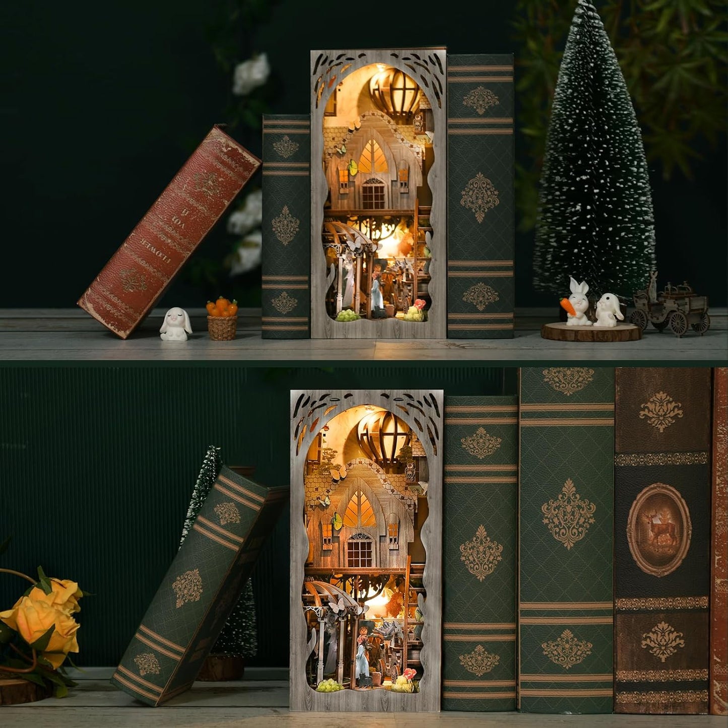 HYUKBI DIY Booknook Dollhouse Kit