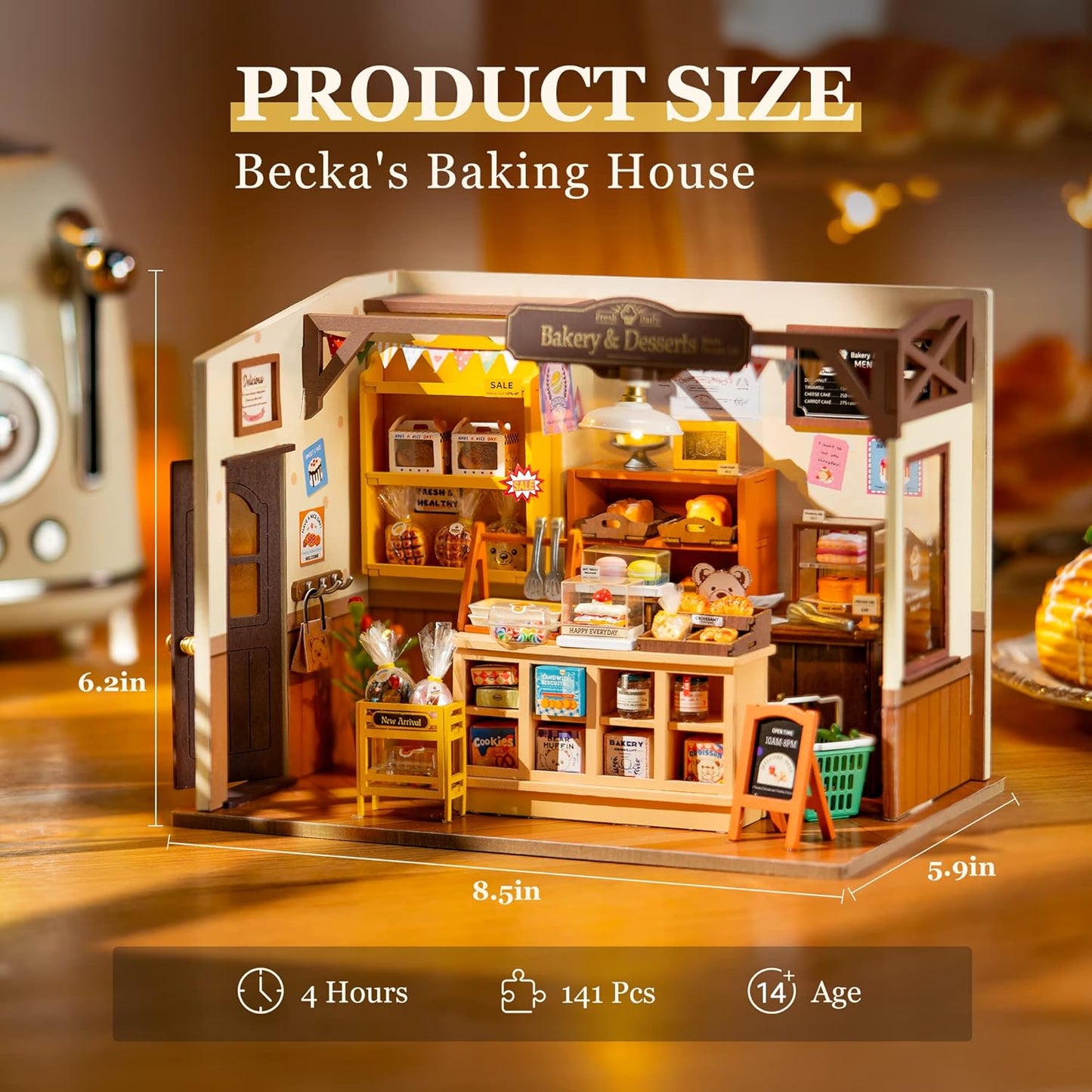 DIY Miniature Dollhouse Kits with LED Light
