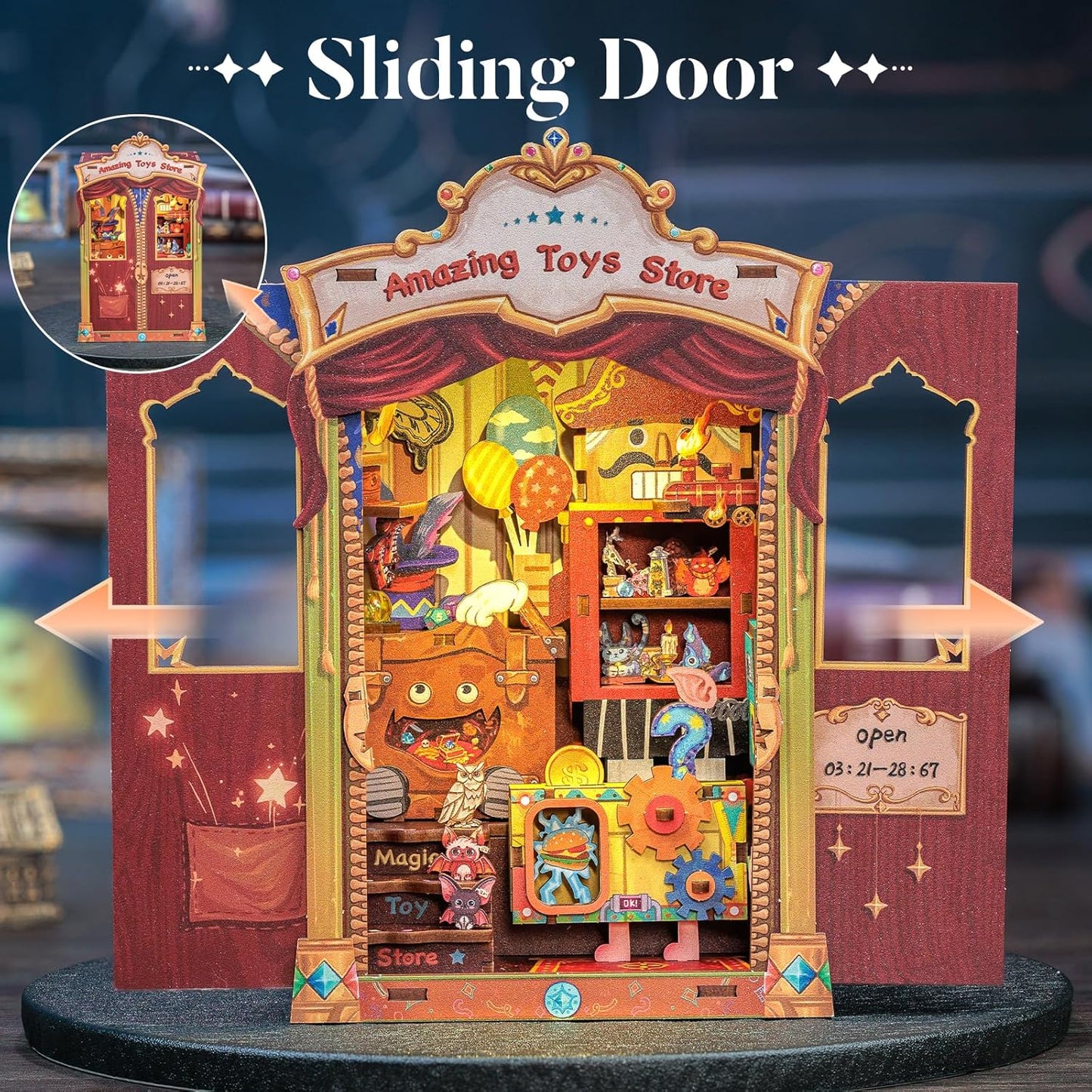 Rolife Cutebee HYUKBI DIY Booknook Dollhouse Kit 3D Wooden Puzzle