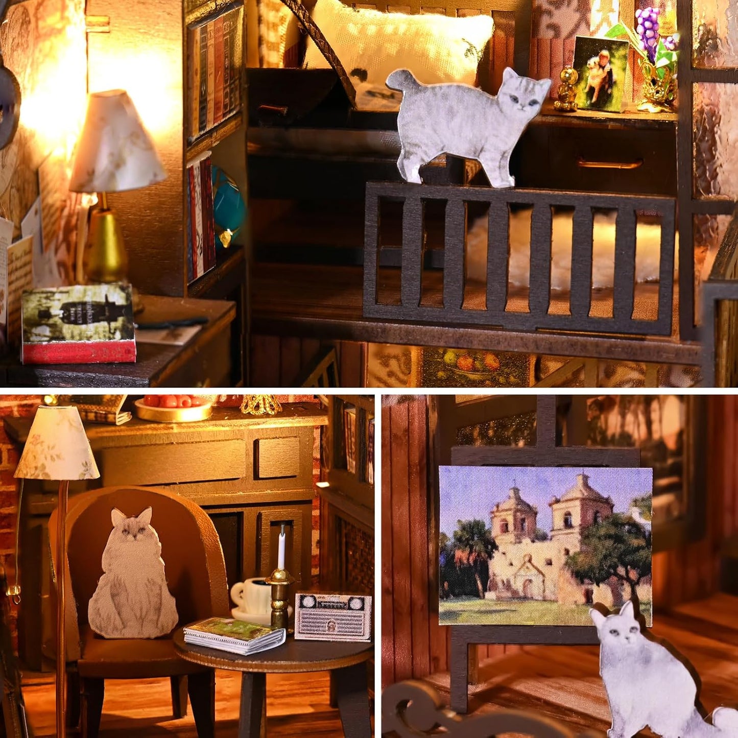 HYUKBI DIY Booknook Dollhouse Kit