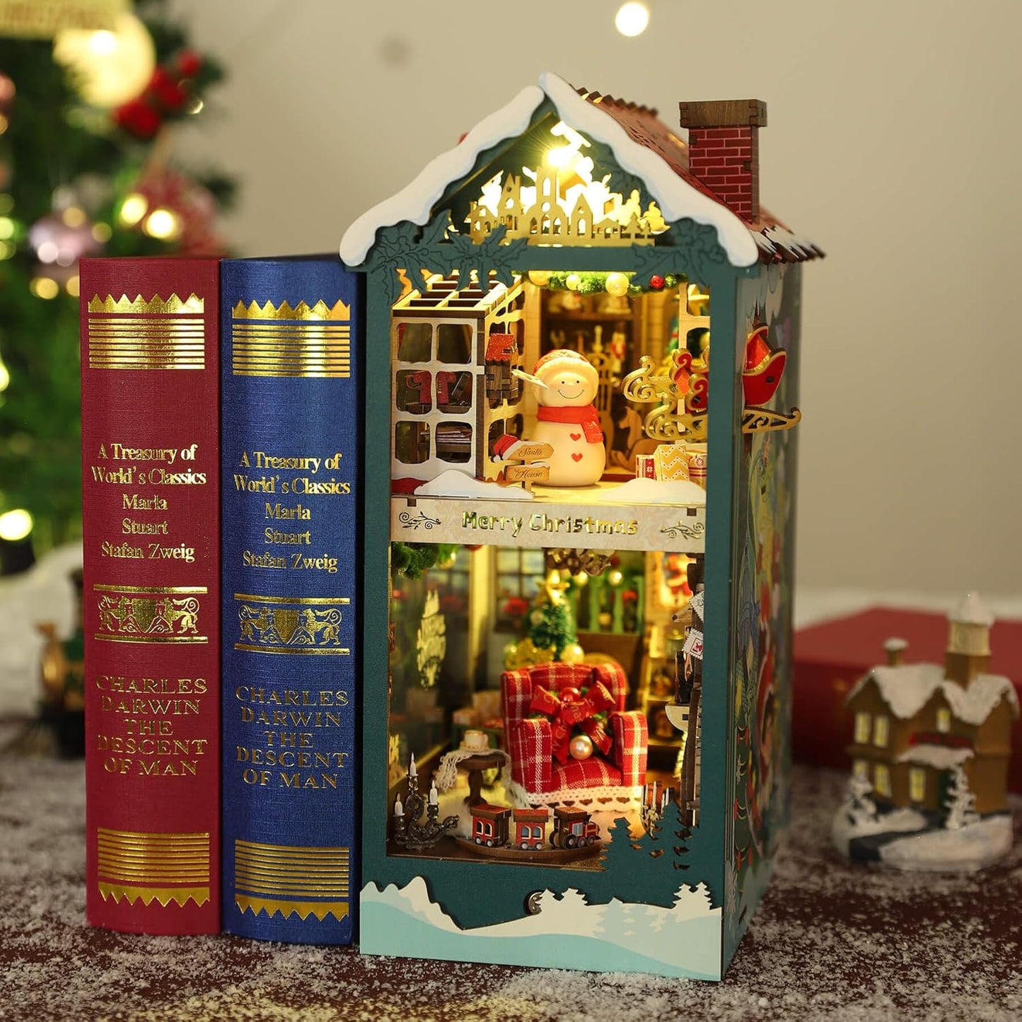 HYUKBI DIY Booknook Dollhouse Kit