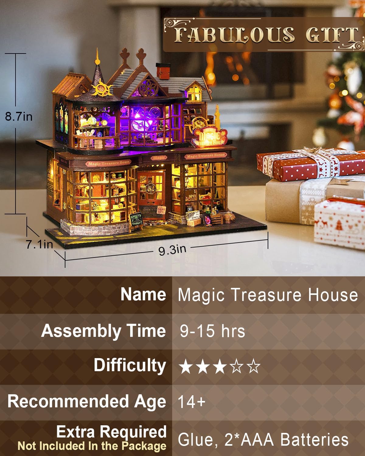 HYUKBI DIY Booknook Dollhouse Kit