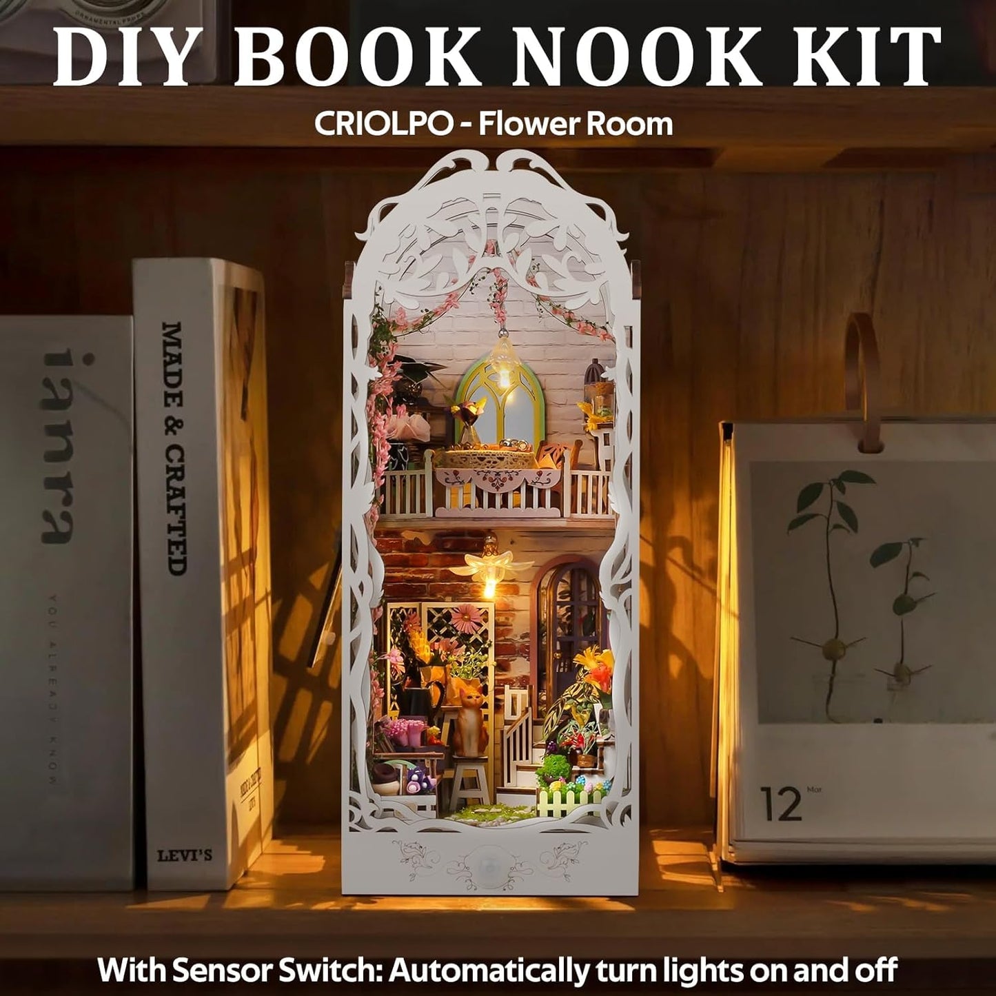 HYUKBI DIY Booknook Dollhouse Kit
