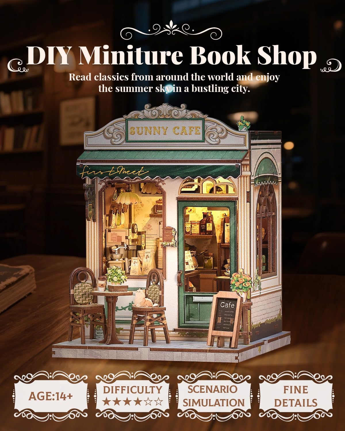 HYUKBI DIY Booknook Dollhouse Kit