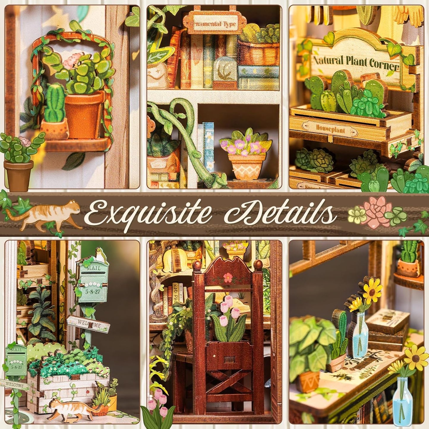 HYUKBI DIY Booknook Dollhouse Kit