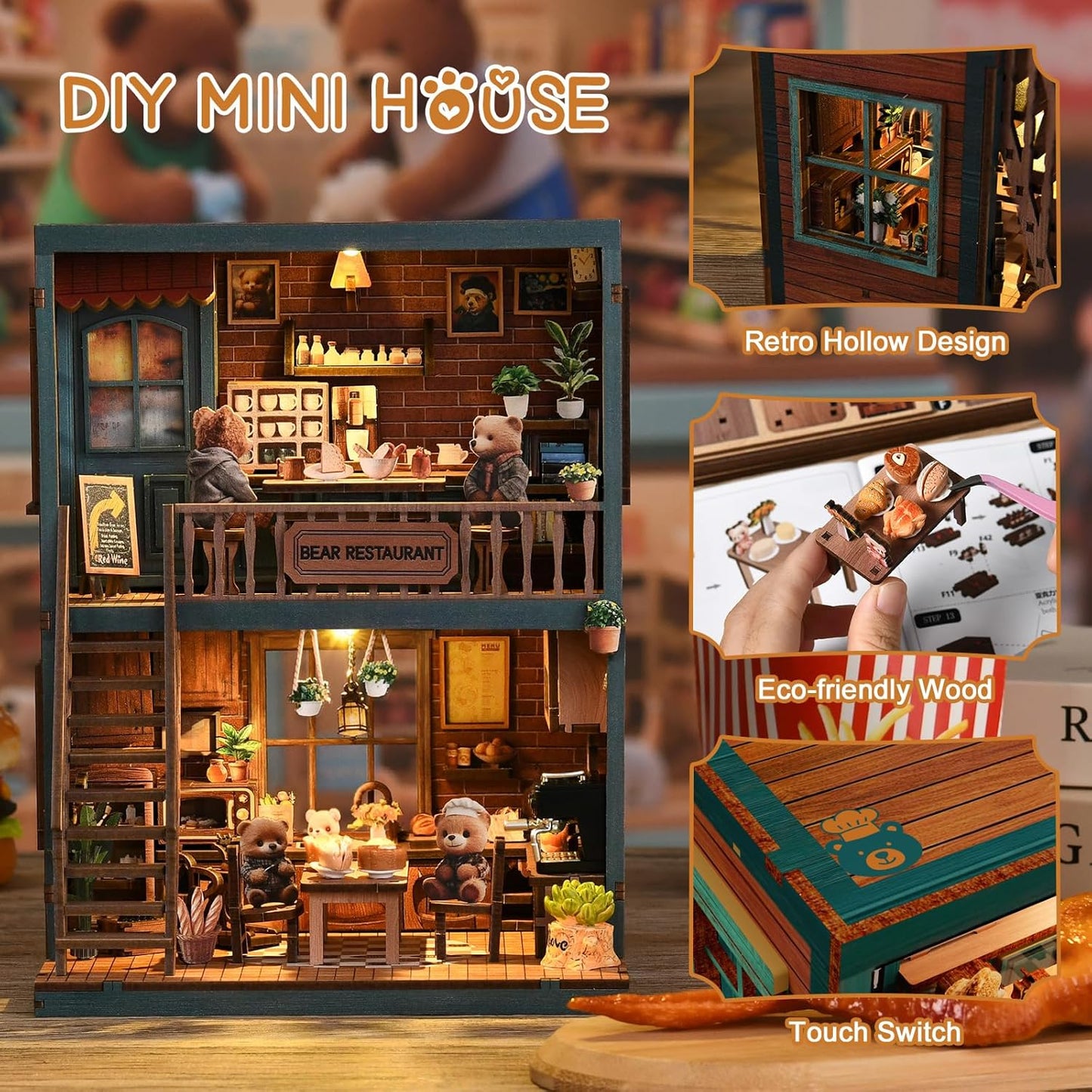 Building block, 1000pcs jigsaw puzzle, 2025 new puzzle, Adult Puzzle, Cartoon Puzzle, jigsaw puzzles,, puzzle 2000, DIY Miniature Dollhouse, Rolife, Cutebee, HYUKBI, DIY Booknook, Bookend, Dollhouse Kit, 3D Wooden Puzzle, Micro Building Blocks Set, Christmas Holiday gift