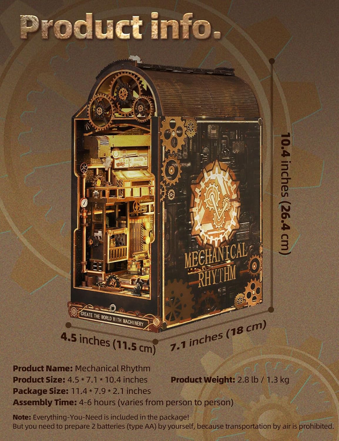 DIY Miniature Dollhouse
Rolife Cutebee HYUKBI DIY Booknook Dollhouse Kit 3D Wooden Puzzle
