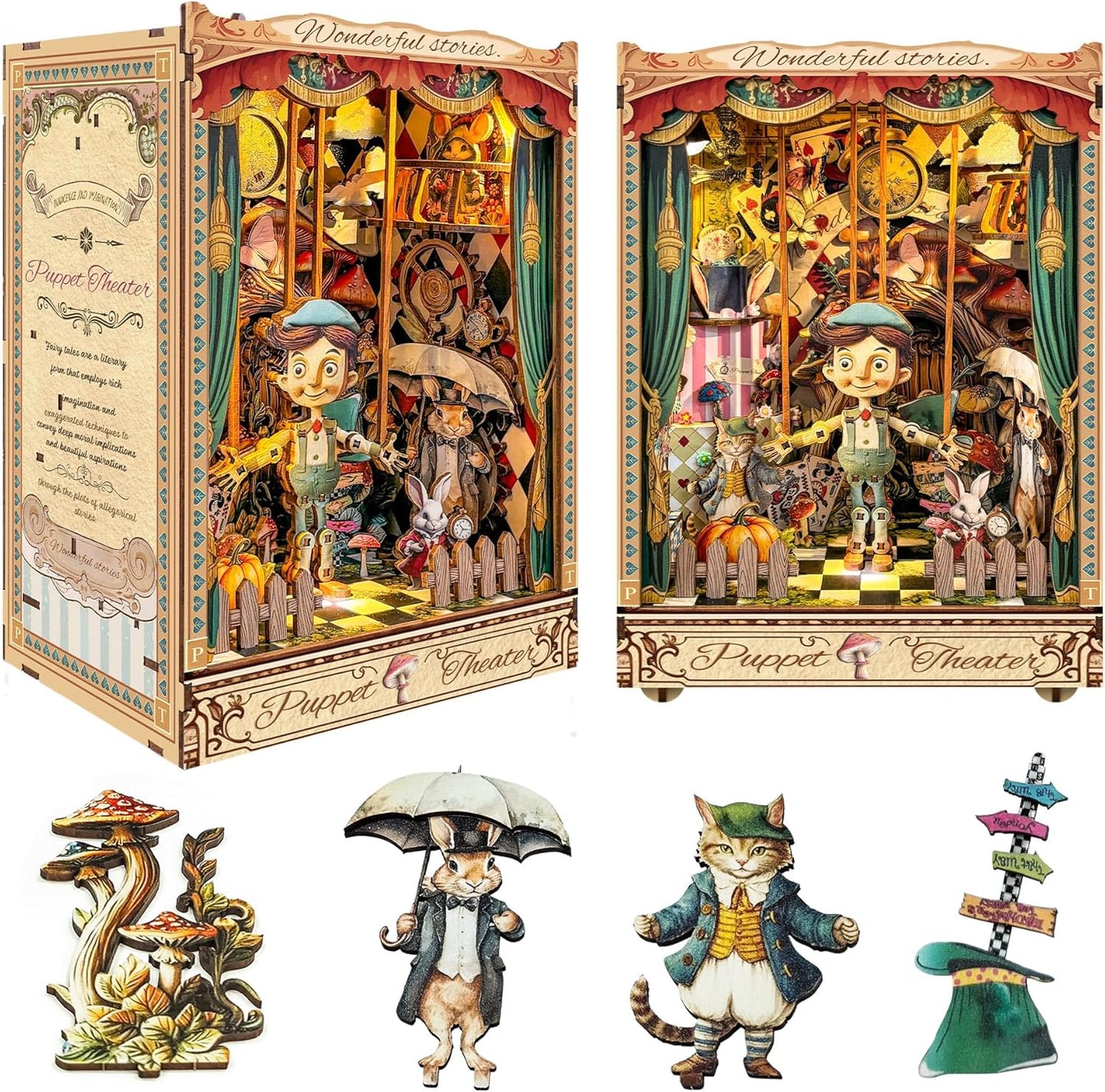 Rolife Cutebee HYUKBI DIY Booknook Dollhouse Kit 3D Wooden Puzzle