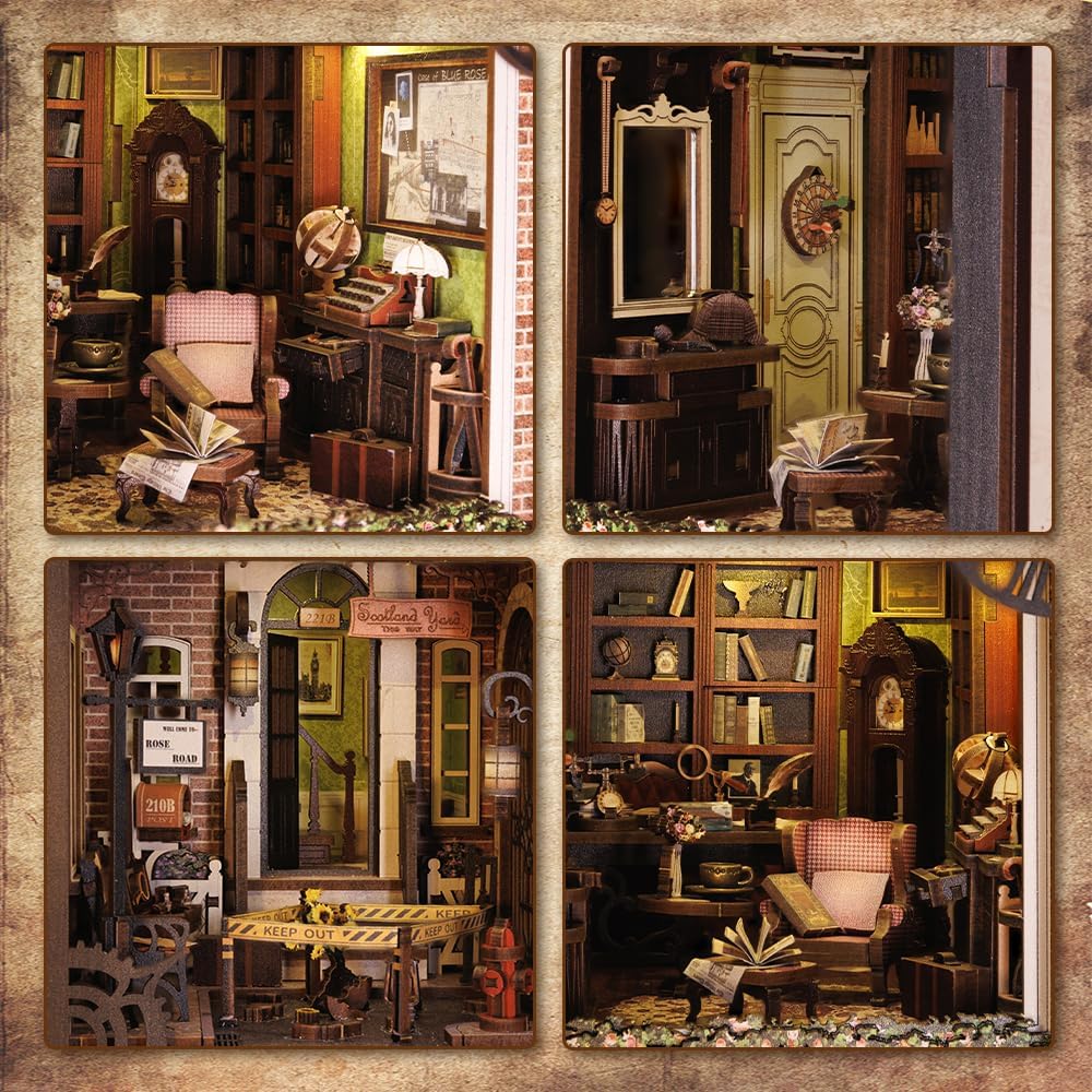 Rolife Cutebee HYUKBI DIY Booknook Dollhouse Kit 3D Wooden Puzzle
