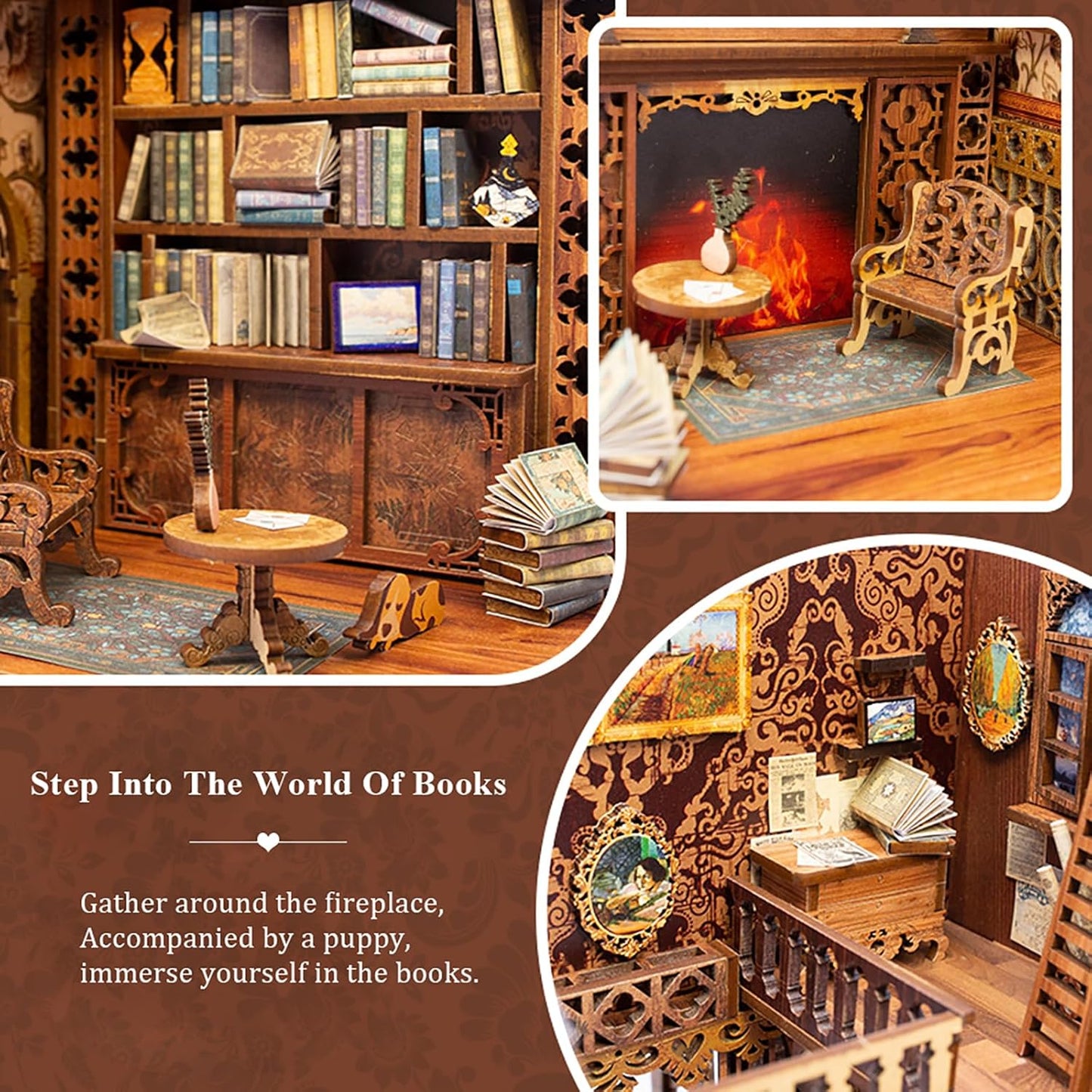 HYUKBI DIY Booknook Dollhouse Kit