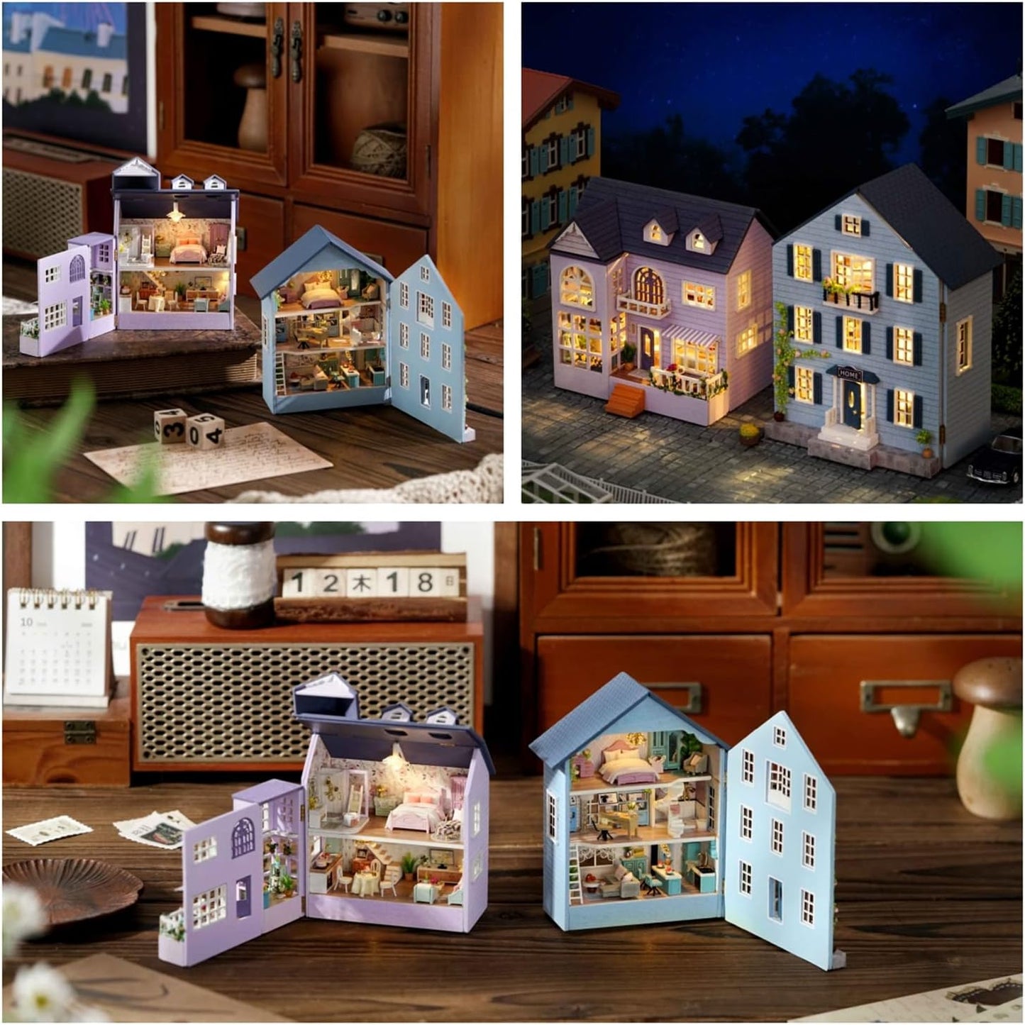 HYUKBI DIY Miniature House Kit with LED Light