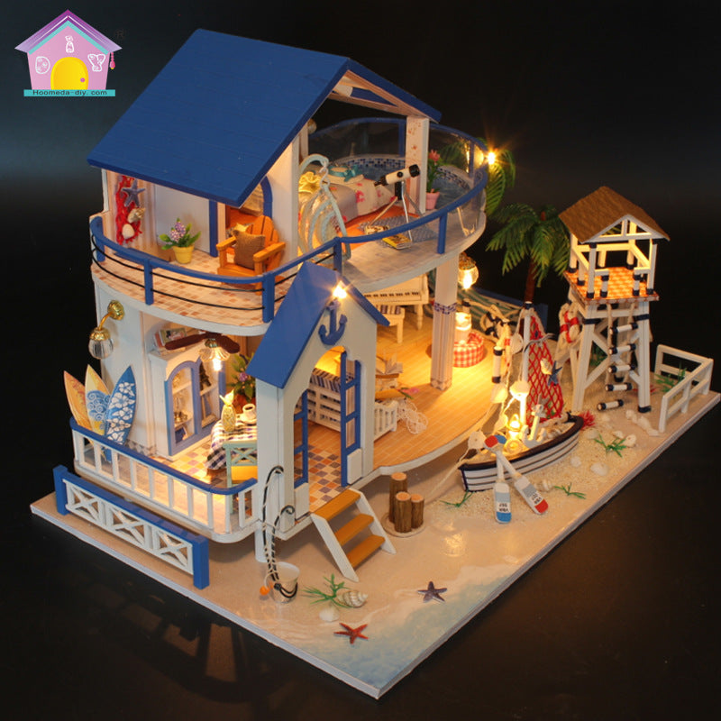 HYUKBI DIY Miniature House Kit with LED Light