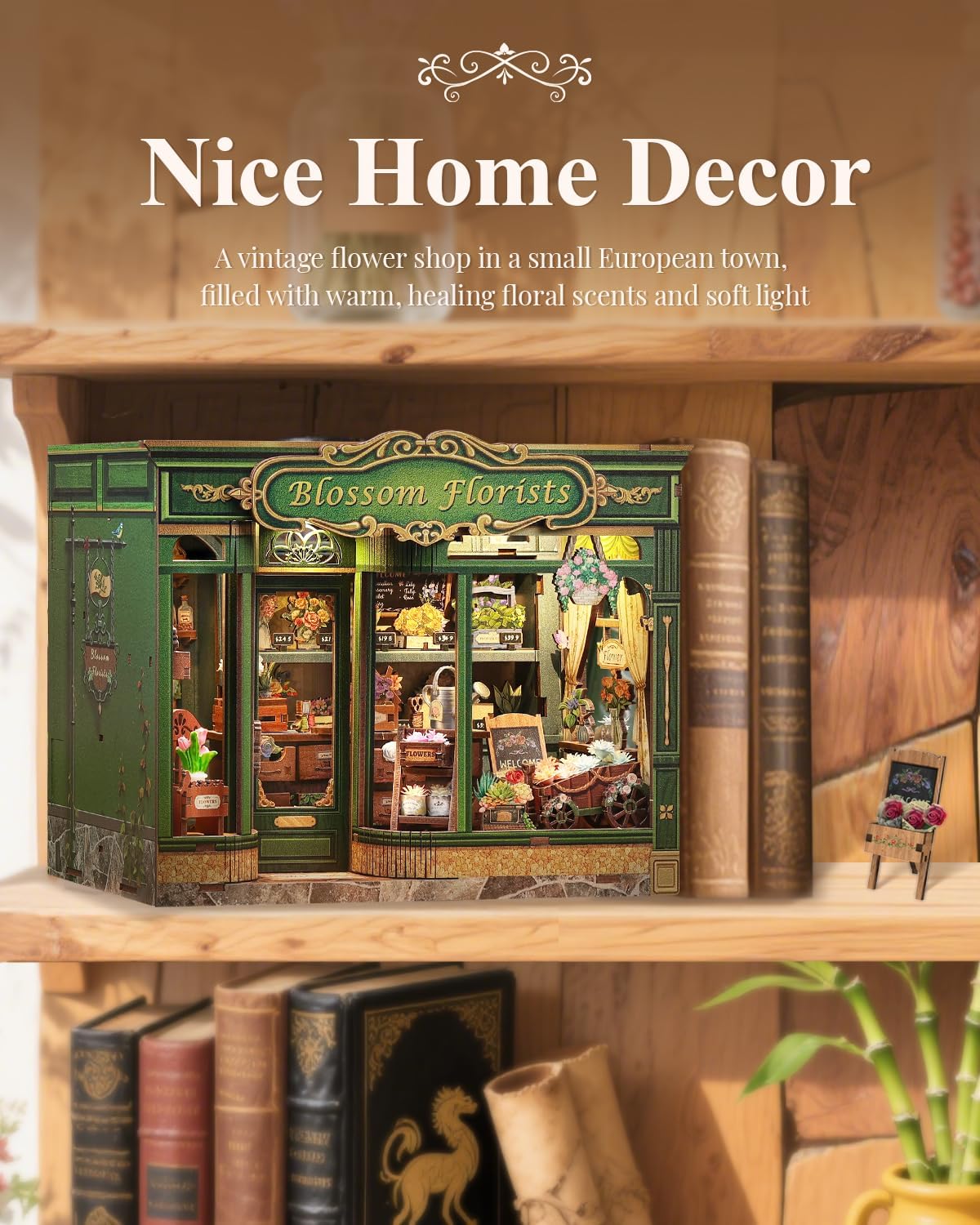 Rolife Cutebee HYUKBI DIY Booknook Dollhouse Kit 3D Wooden Puzzle